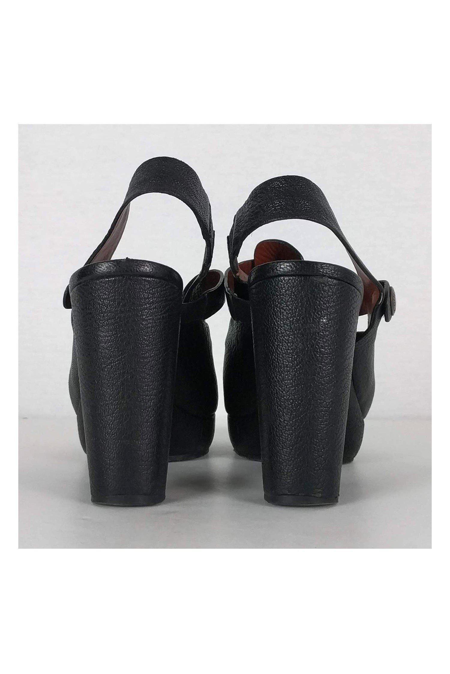 See by Chloe - Stunning Black Leather Peep Toe Pumps in Size 8