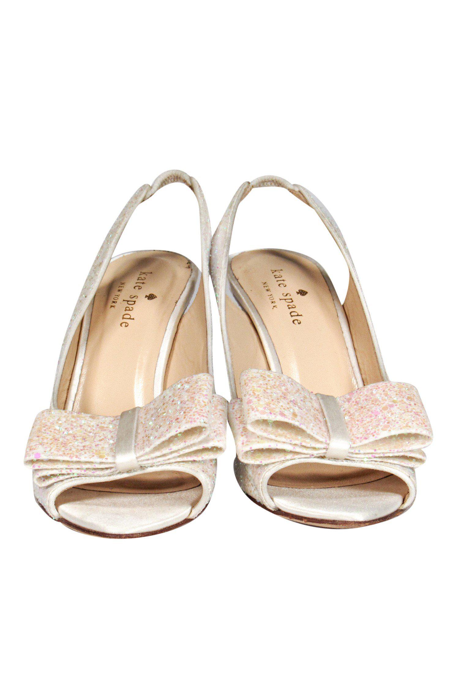 Kate Spade Pink Glitter Slingback Pumps - Size 5.5 - Be a Star!