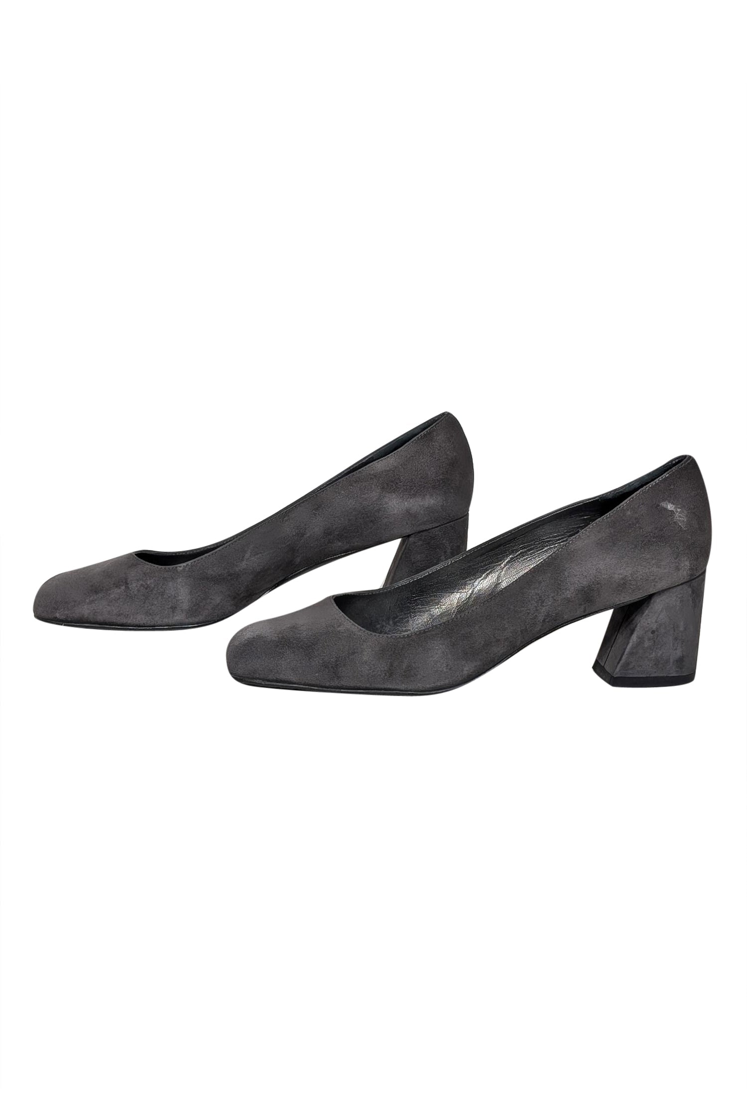 Stuart Weitzman Grey Suede Block Heel Pumps - Size 9 - Elevate Your Style!