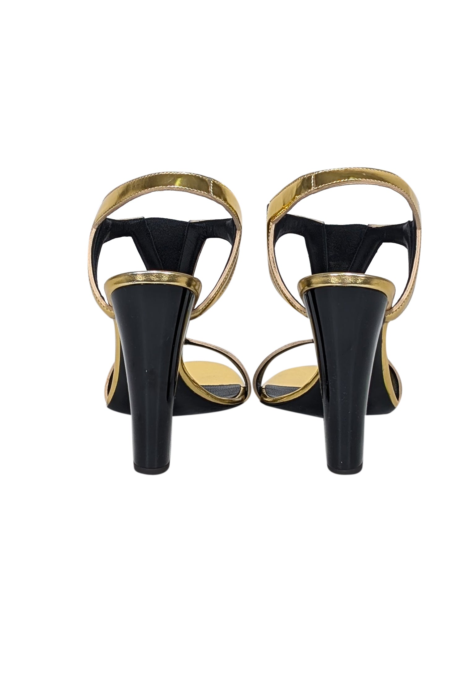Giuseppe Zanotti Gold Metallic Open Toe Pumps - Size 9 - Unleash Your Rebel Style!