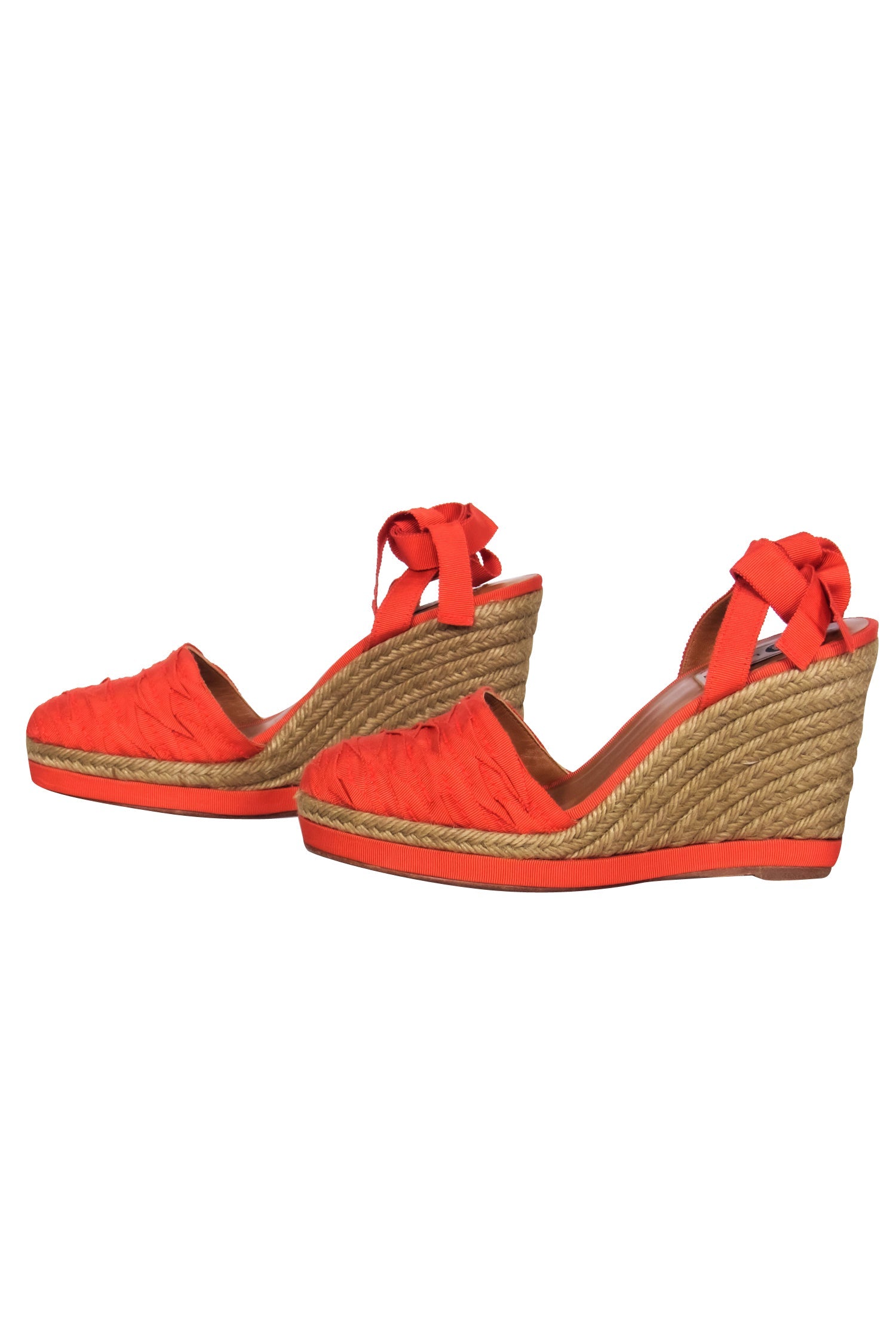 Lanvin Orange Wedge Espadrilles - Size 7: A Sunny Fashion Statement!