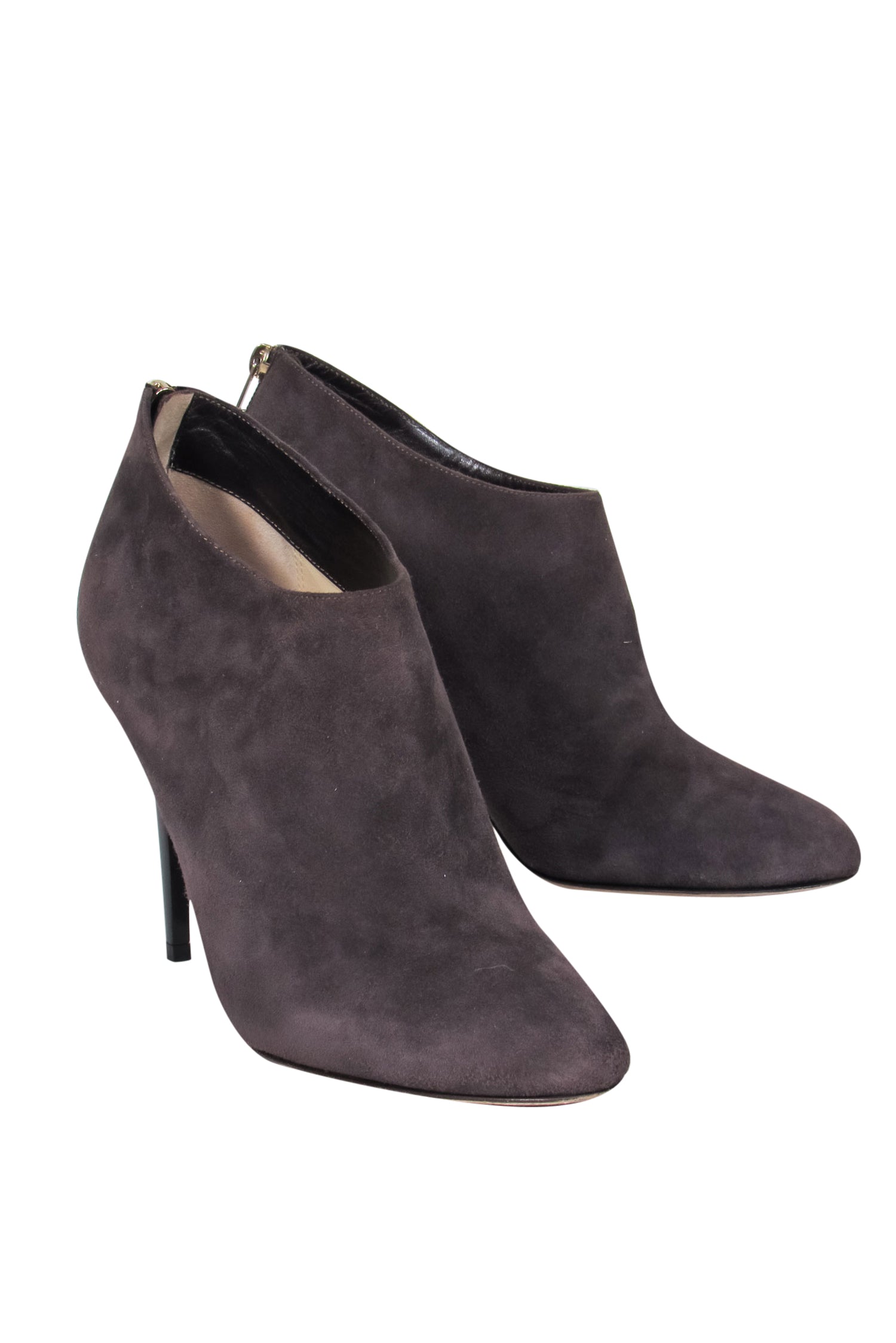 Jimmy Choo Brown Suede Heeled Booties - Size 10: Elevate Your Style!