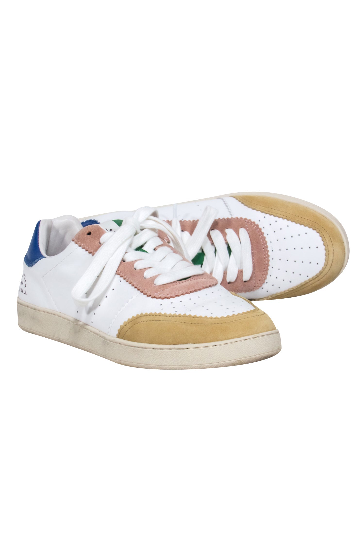 Loeffler Randall's Stunning White Lace - Up Color - Block Sneakers, Size 9