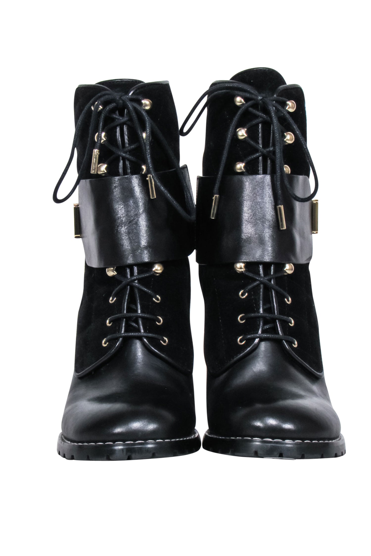 See by Chloe - Stunning Black Suede & Leather Short Boots, Size 7.5