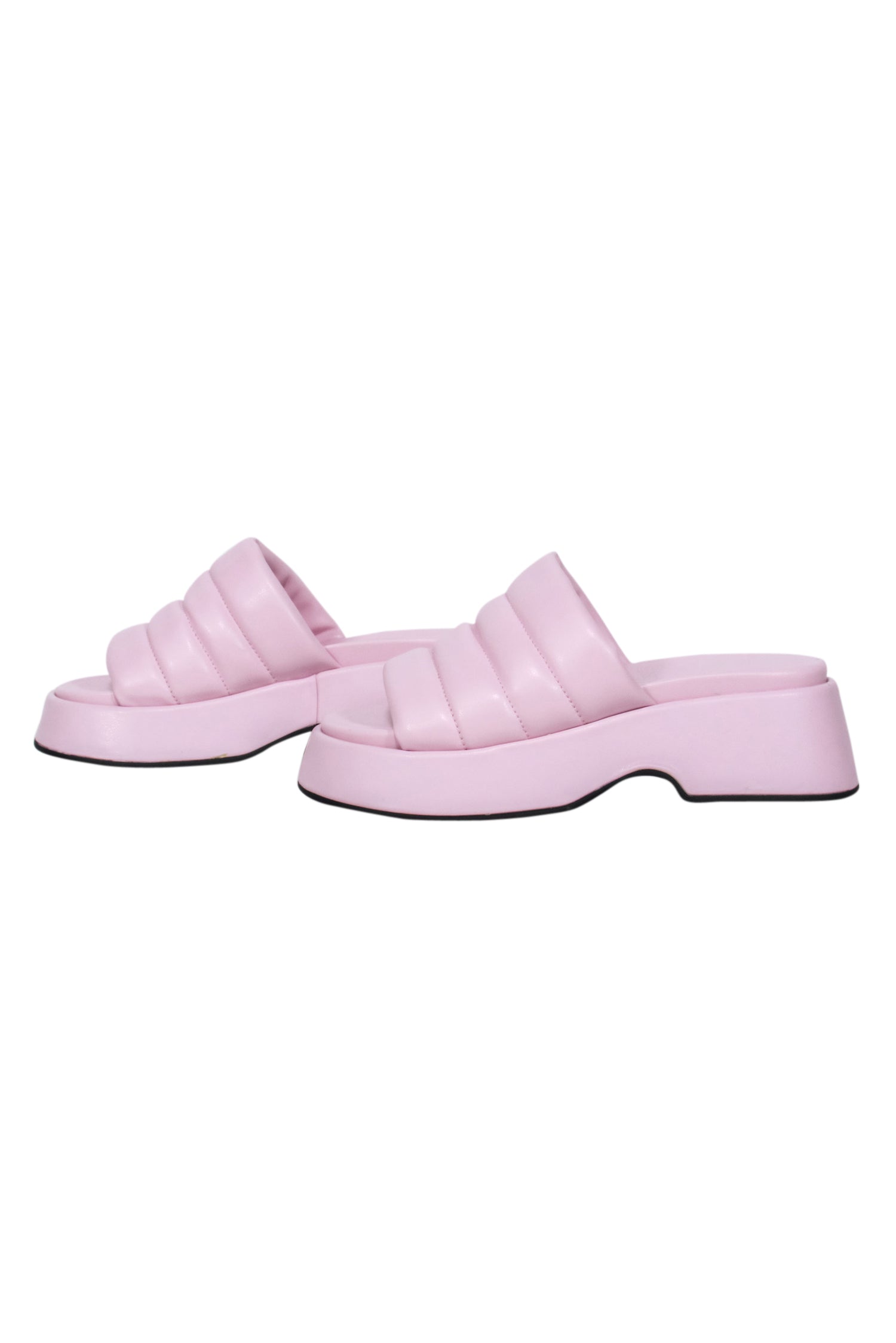 Ganni Blush Pink Platform Slide Sandals - Size 6 - Summer Fashion Must-Have