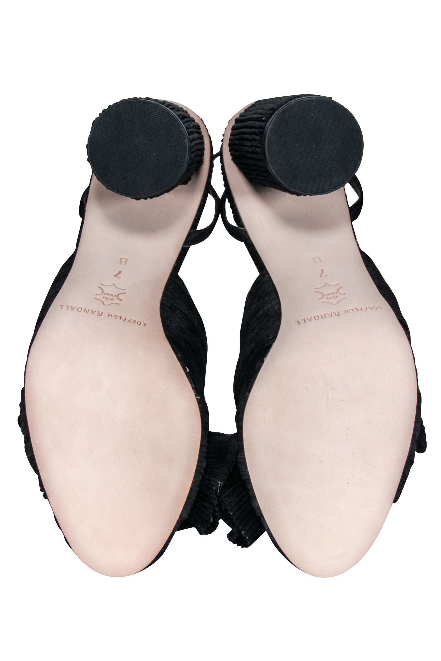Loeffler Randall Black Pleated Open Toe Pump - Size 7: A Must - Have for Stylish Nights!