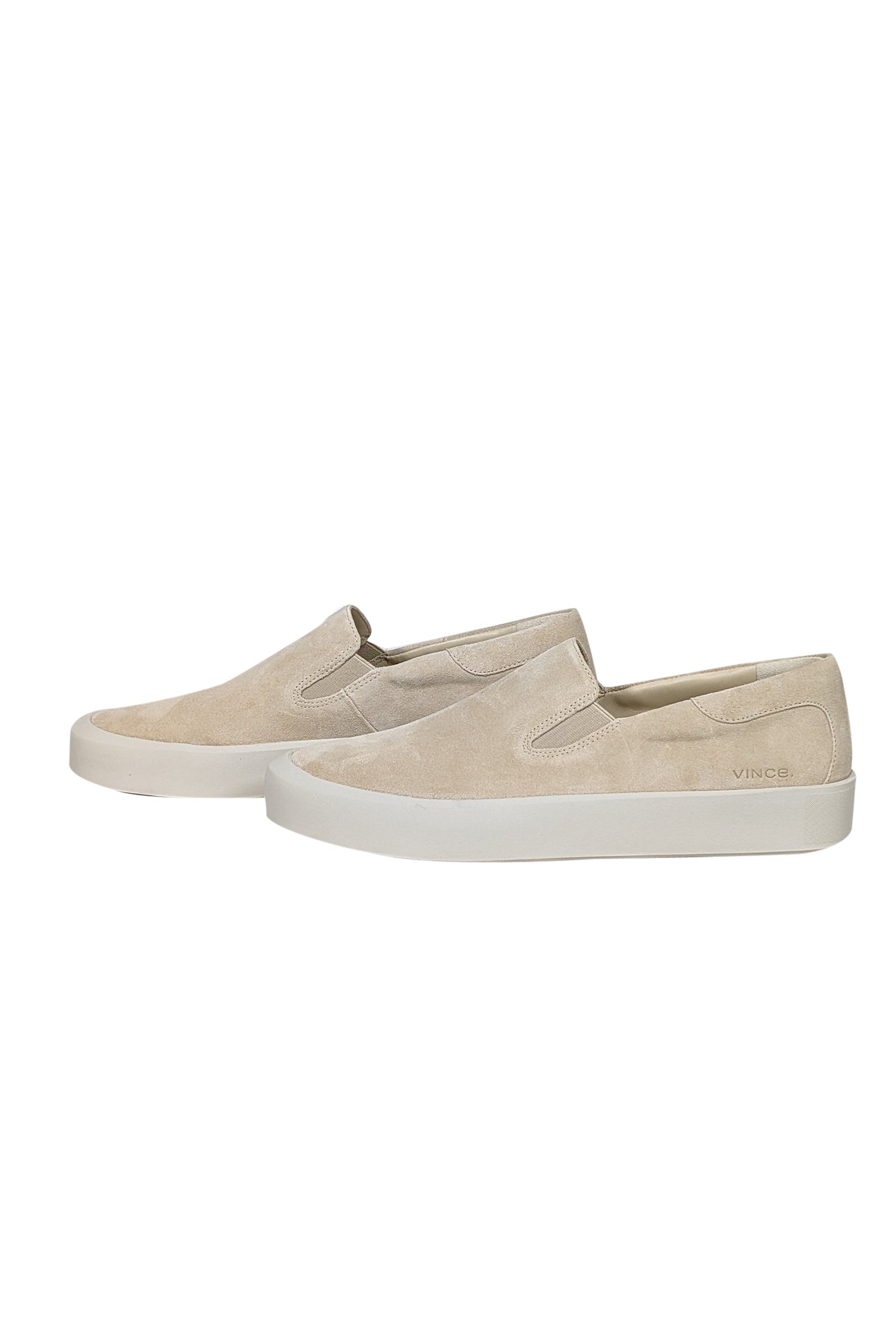 Vince Beige Suede Slip-On Sneakers - Size 9