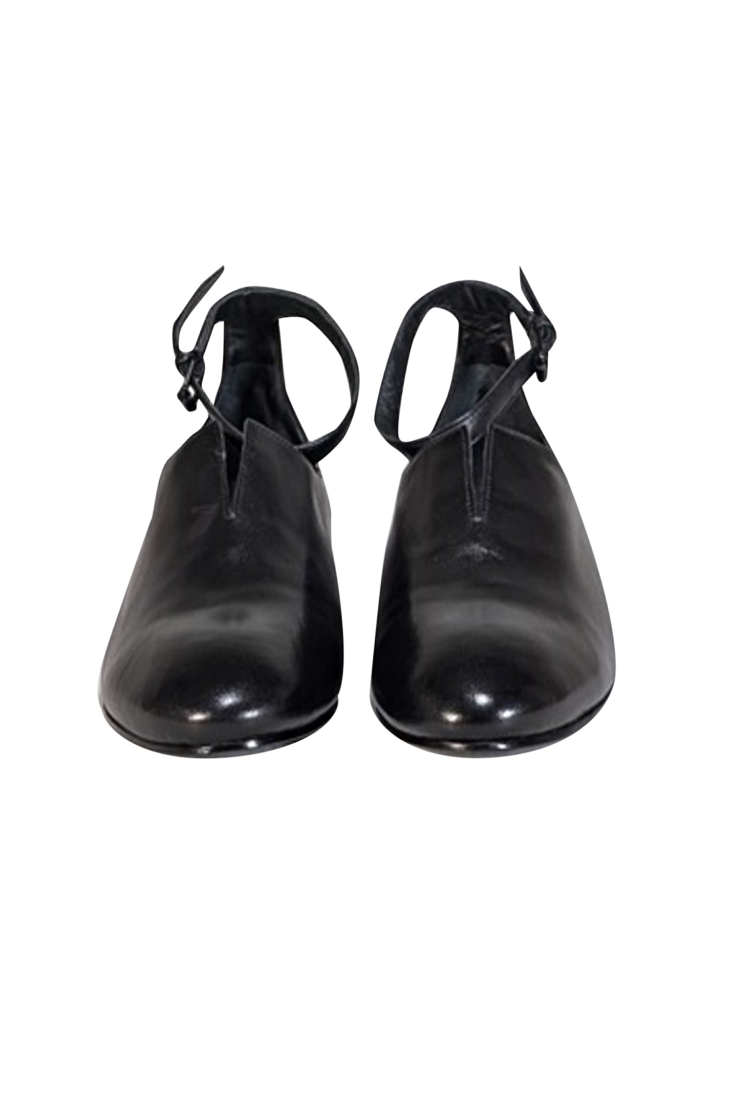 Opening Ceremony Norrah Black Leather Ankle Strap Flats - Size 8