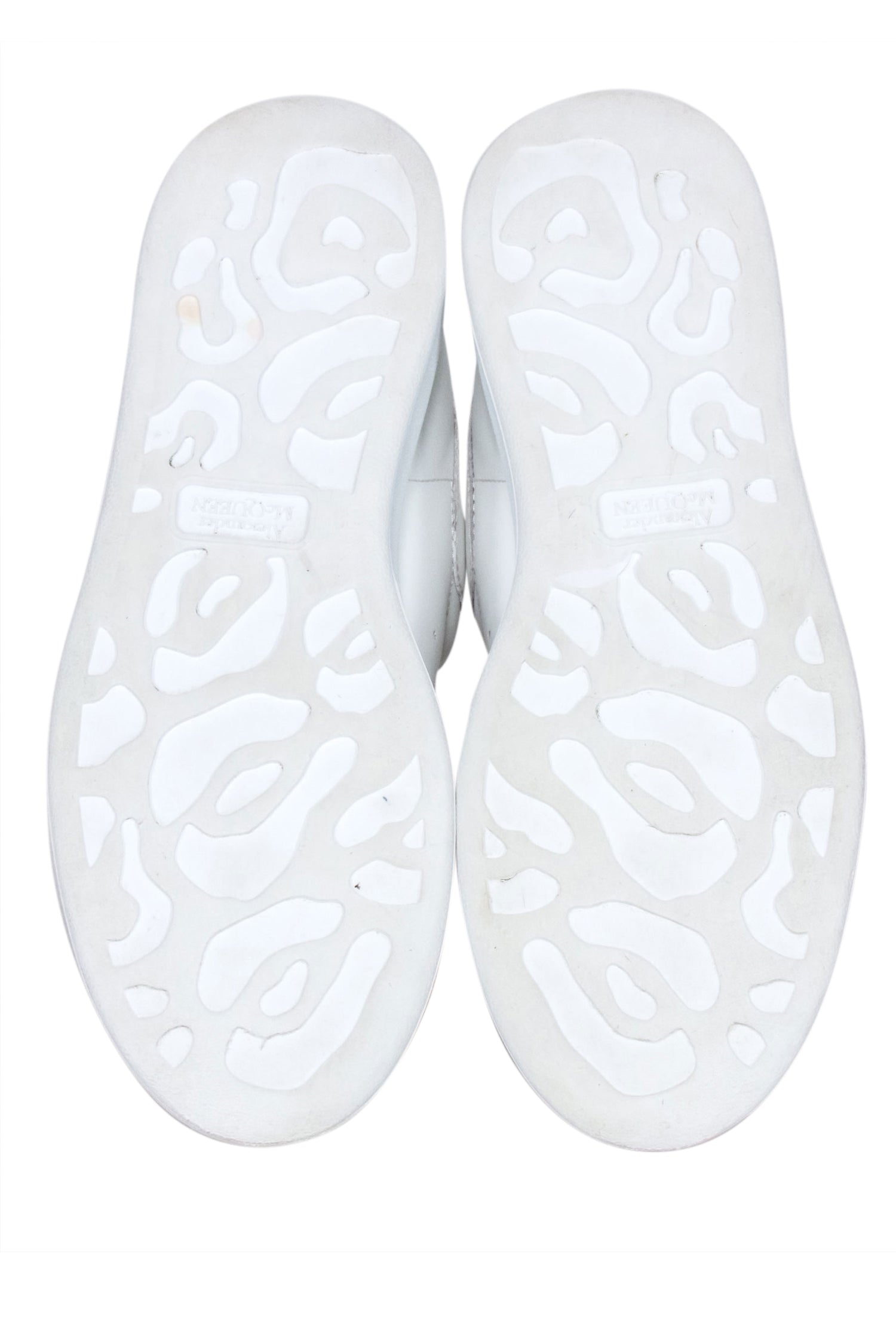 Alexander McQueen's Stunning White Leather Lace - Up Sneakers in Size 7.5