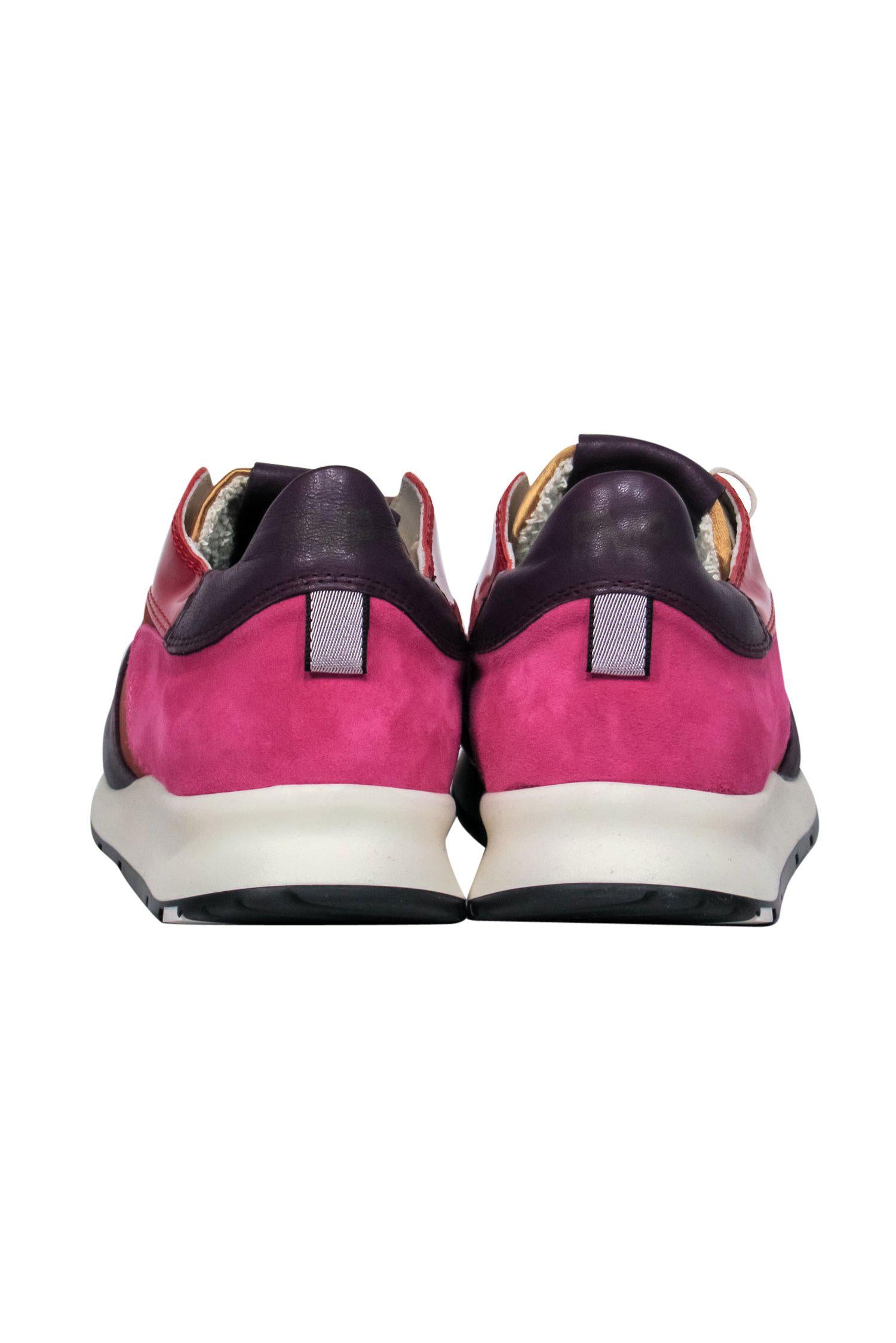 Philippe Model Purple & Multicolored 'Montecarlo' Colorblocked Sneakers - Size 7