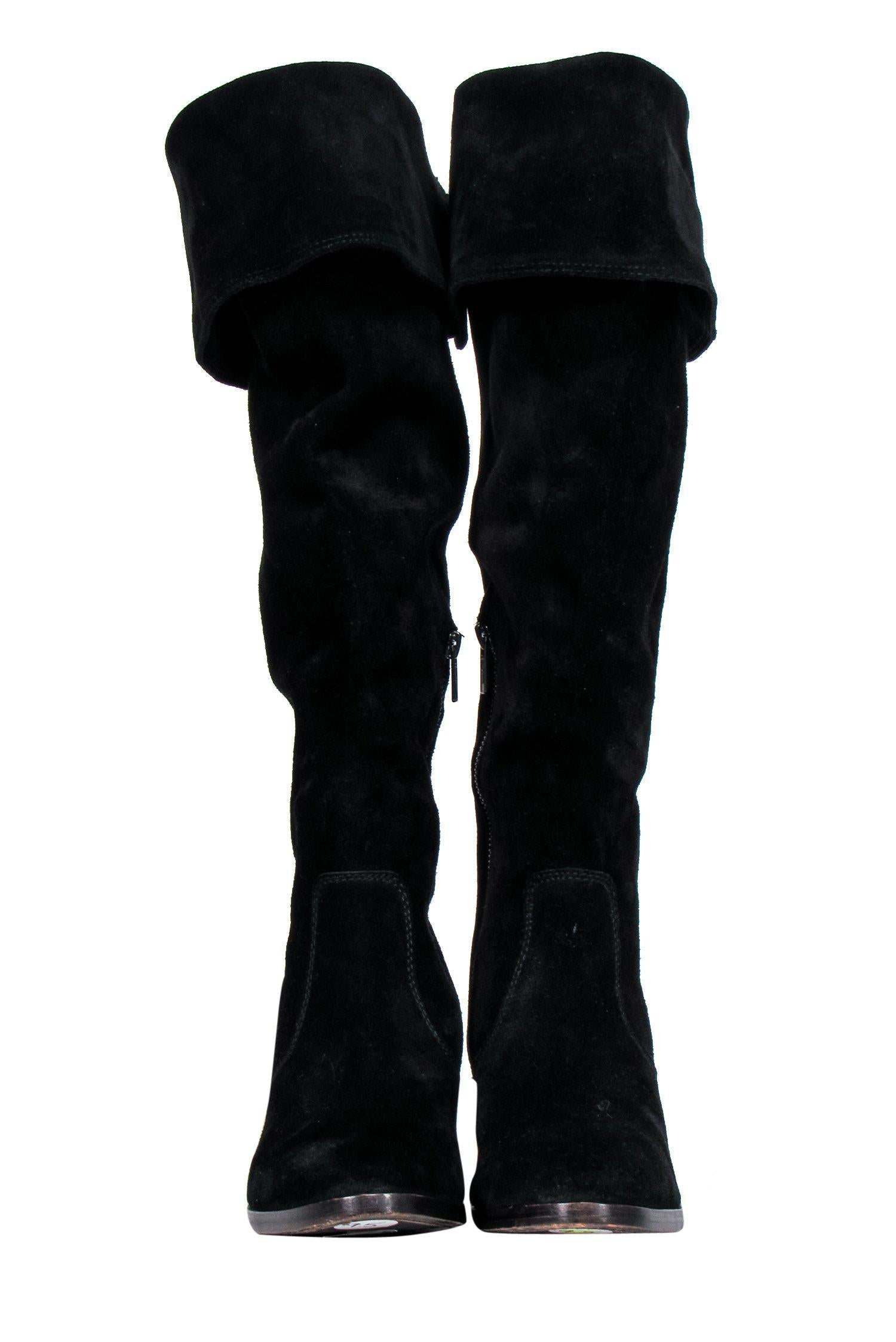 Frye's Gorgeous Black Suede Over-the-Knee Boots in Size 9.5