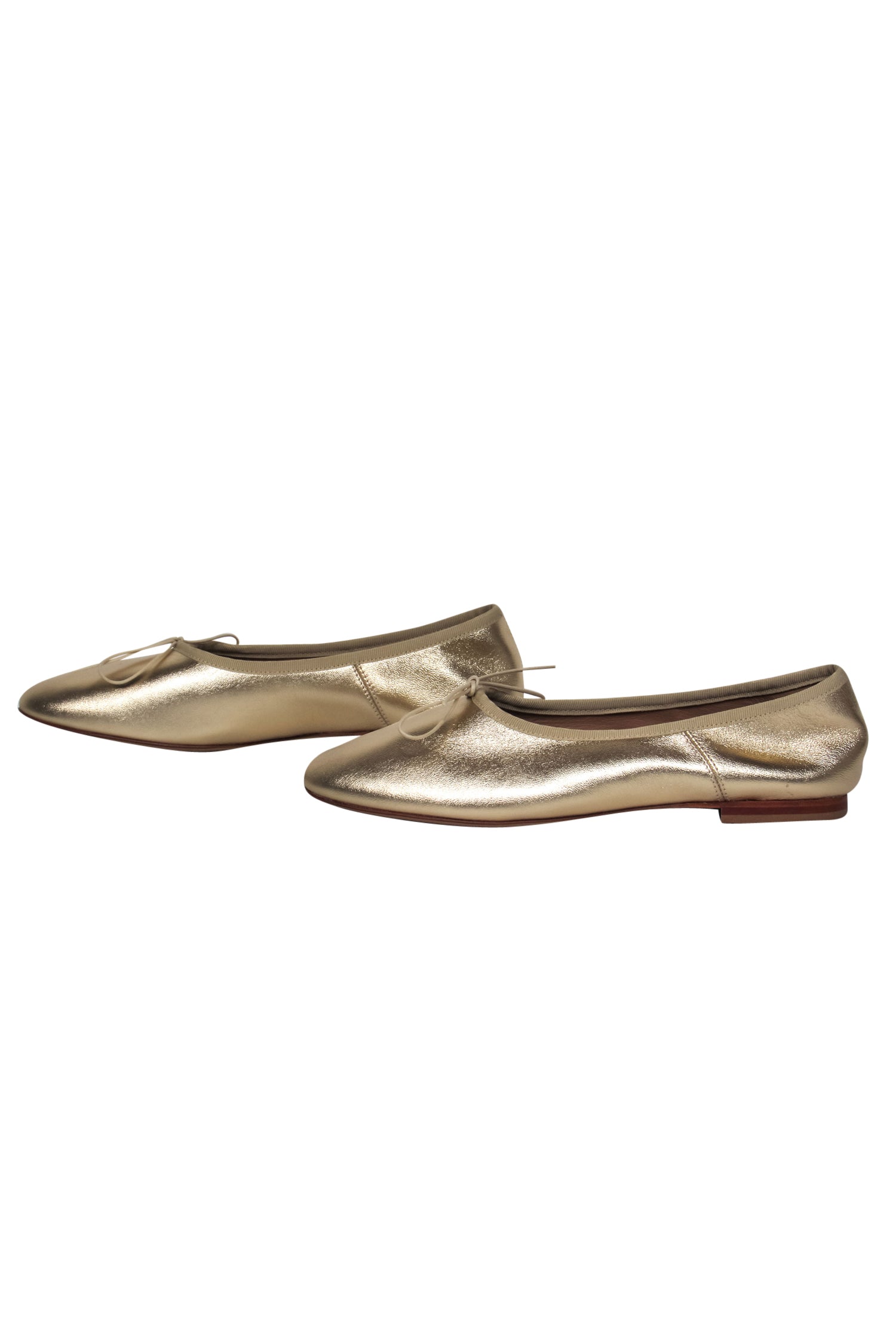 Mansur Gavriel Gold Leather Dream Ballet Flats - Size 9 for a Touch of Romance