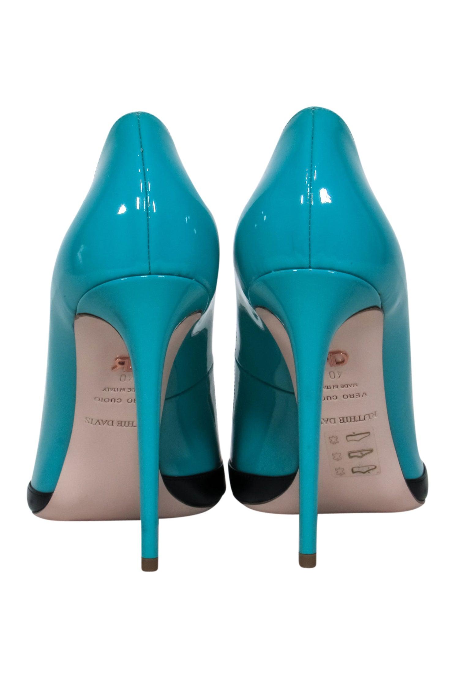 Ruthie Davis - Stunning Blue, Black & Pink Pointed Toe Heels in Size 10