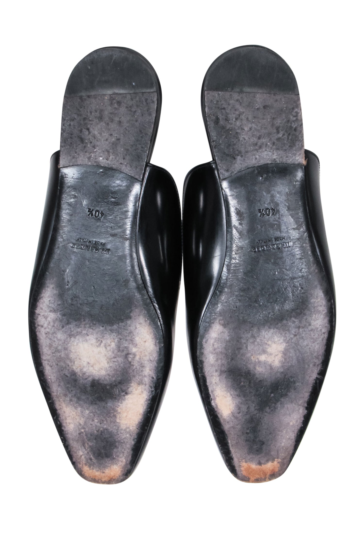 Jil Sander's Stunning Black Leather Mule Flats - Size 10.5