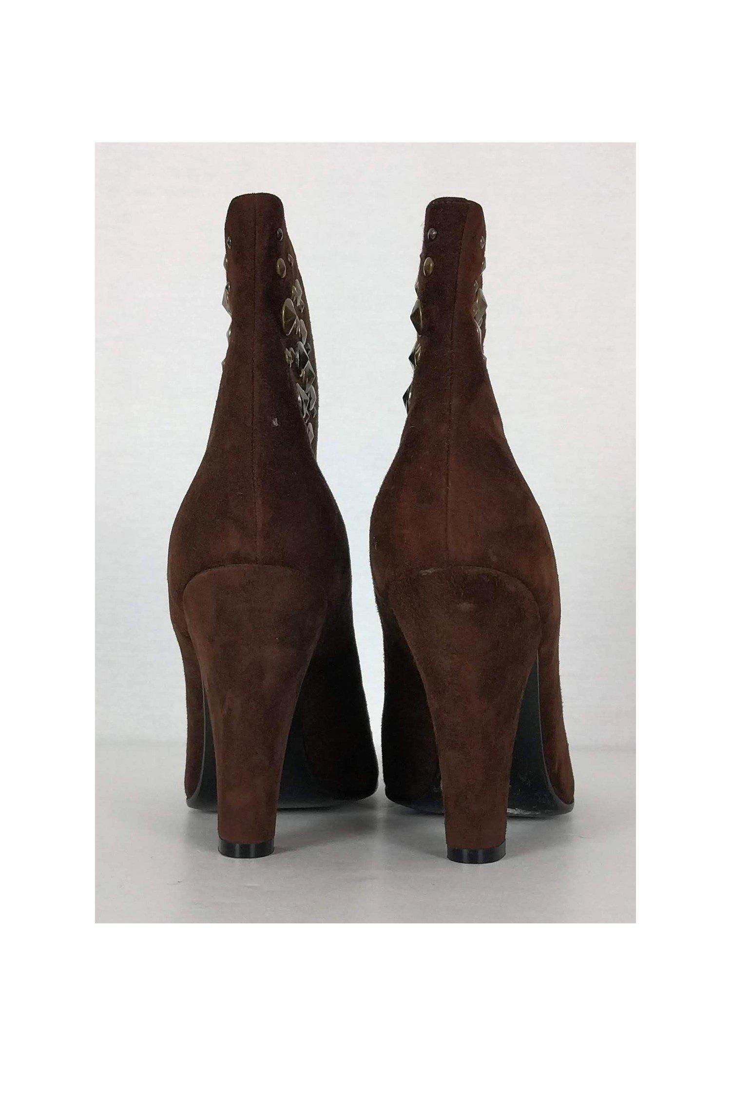 Marc Jacobs Edgy Brown Suede Booties - Size 8.5