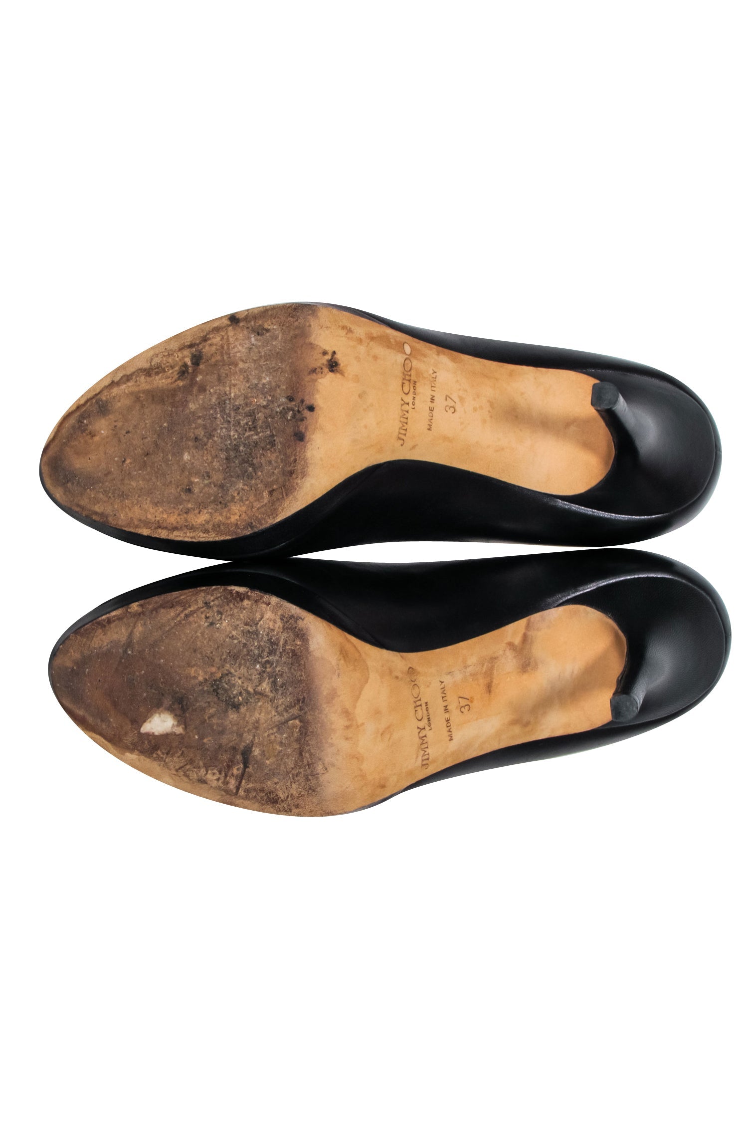 Jimmy Choo Black Leather Peep Toe Pumps - Size 7: A Luxurious Must-Have!