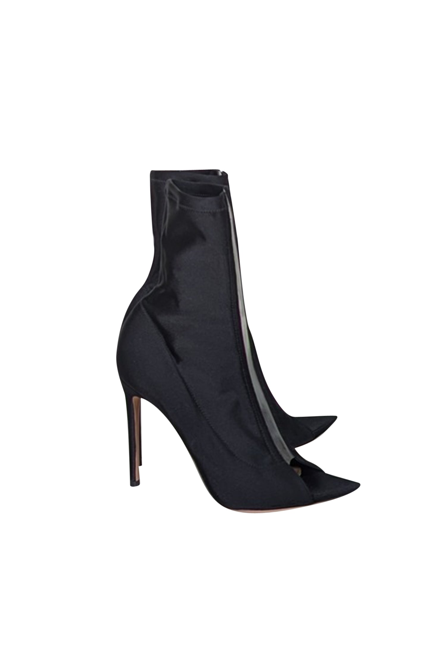 Gianvito Rossi's Alluring Black Stretch Cloth Short Boots - Size 8.5