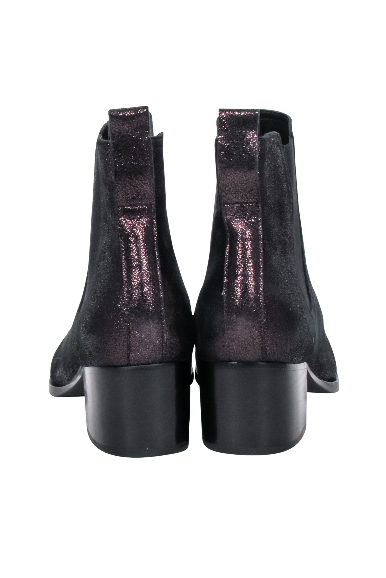 Rag & Bone - Stunning Black Oil Slick Iridescent Shimmer Short Boots in Size 8.5