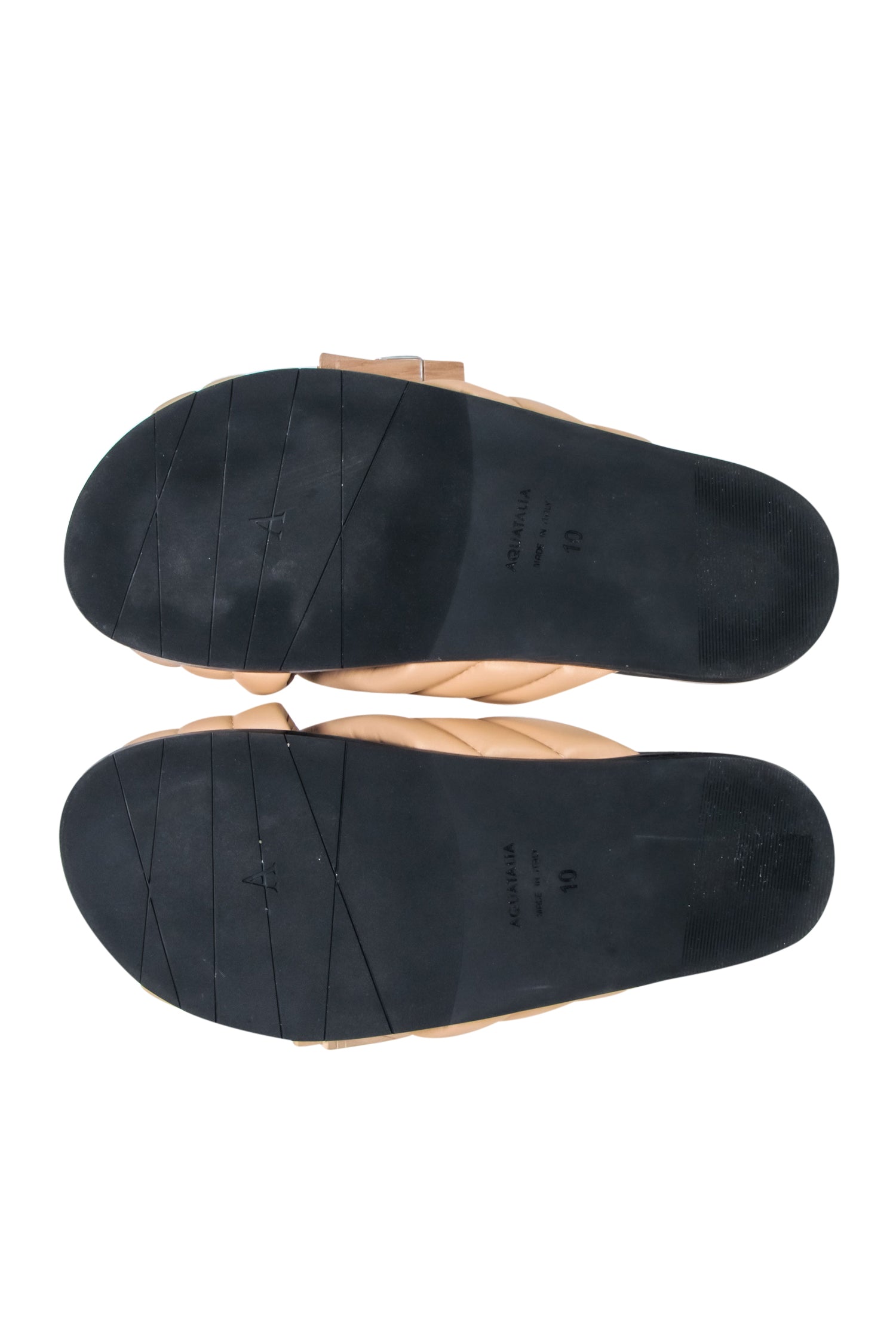 Aquatalia Beige Puffer Slide Sandals - Size 10, Your Dream Vacation Footwear