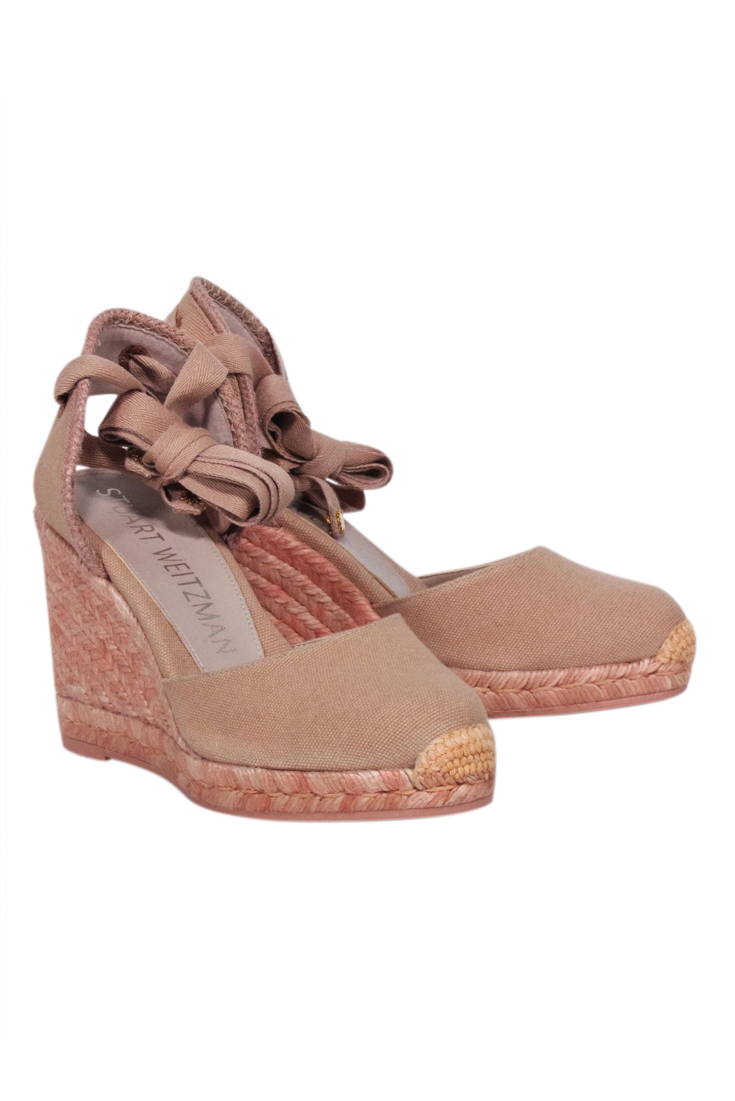 Stuart Weitzman Pink Marguerita Espadrille Wedges - Size 5.5: A Summer Fashion Must-Have!