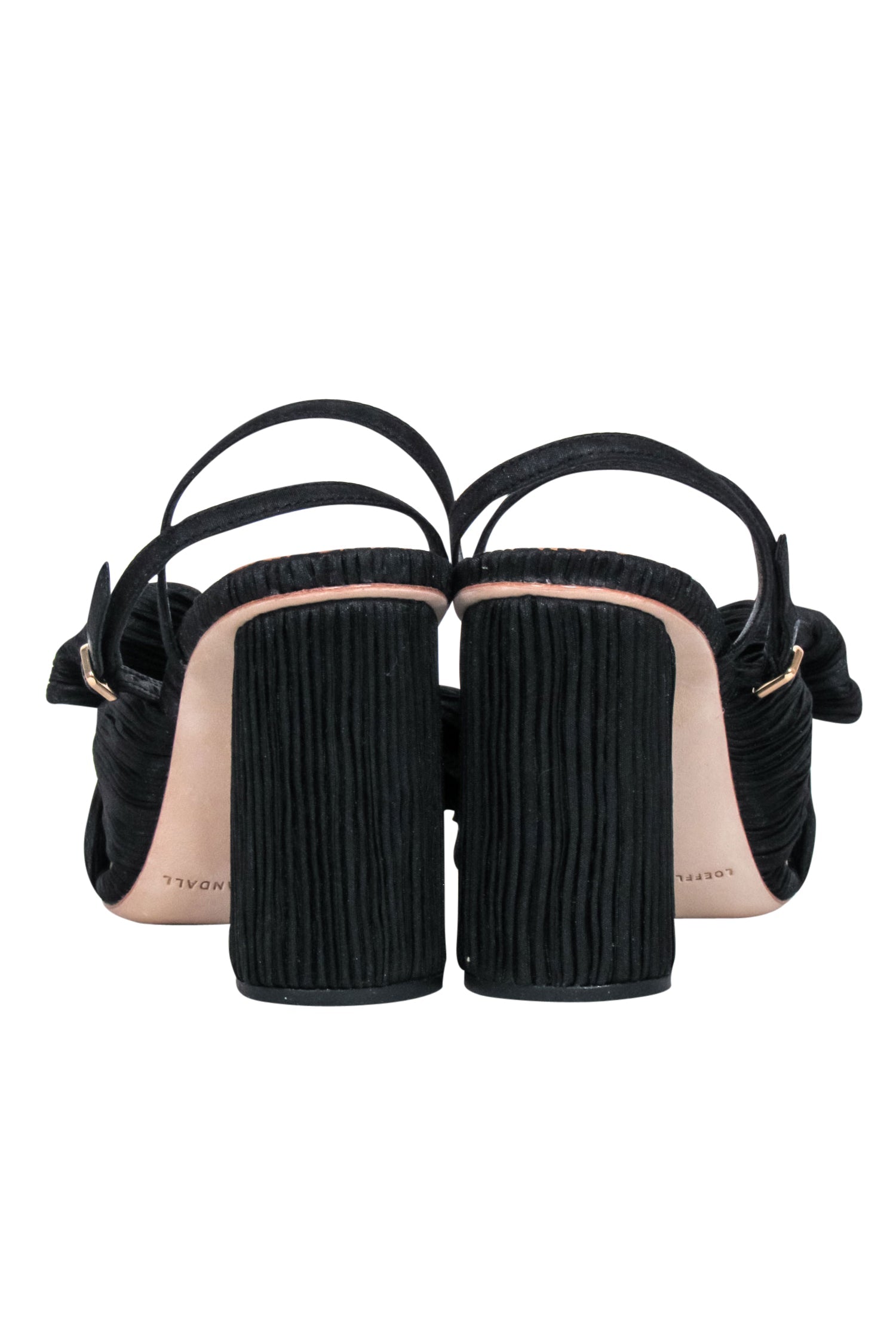 Loeffler Randall Black Pleated Open Toe Pump - Size 7: A Must - Have for Stylish Nights!