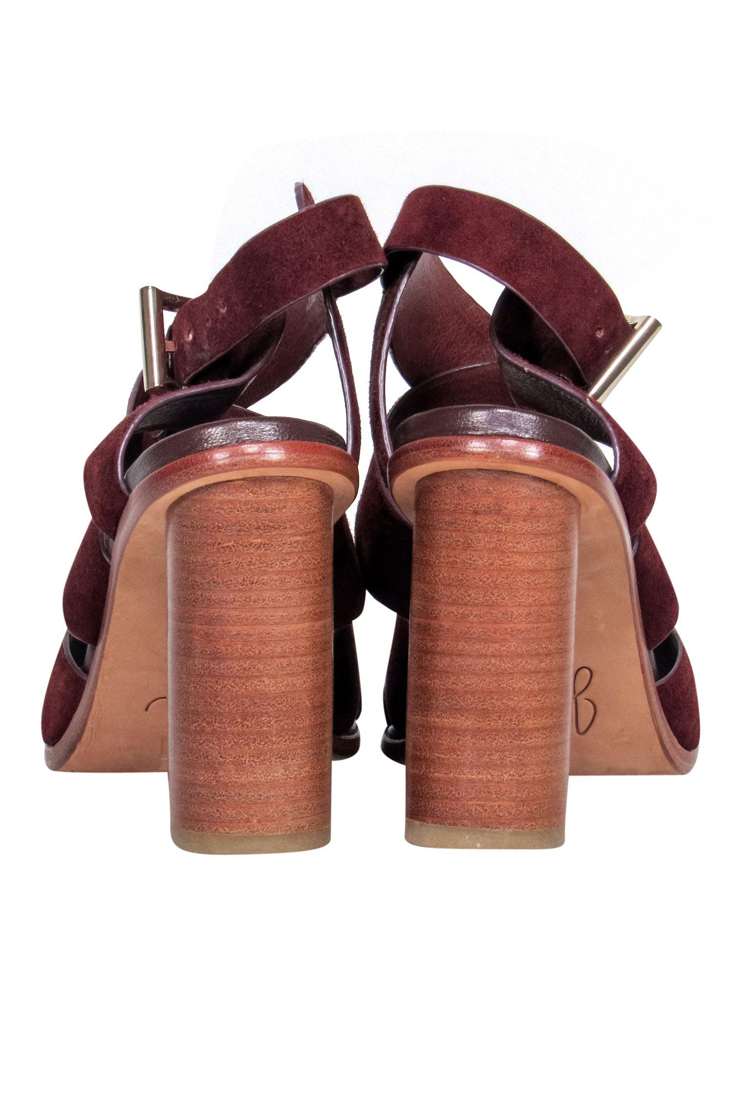 Joie Dark Brown Suede Strappy Block Heels - Size 7 - Must-Have Fashion!