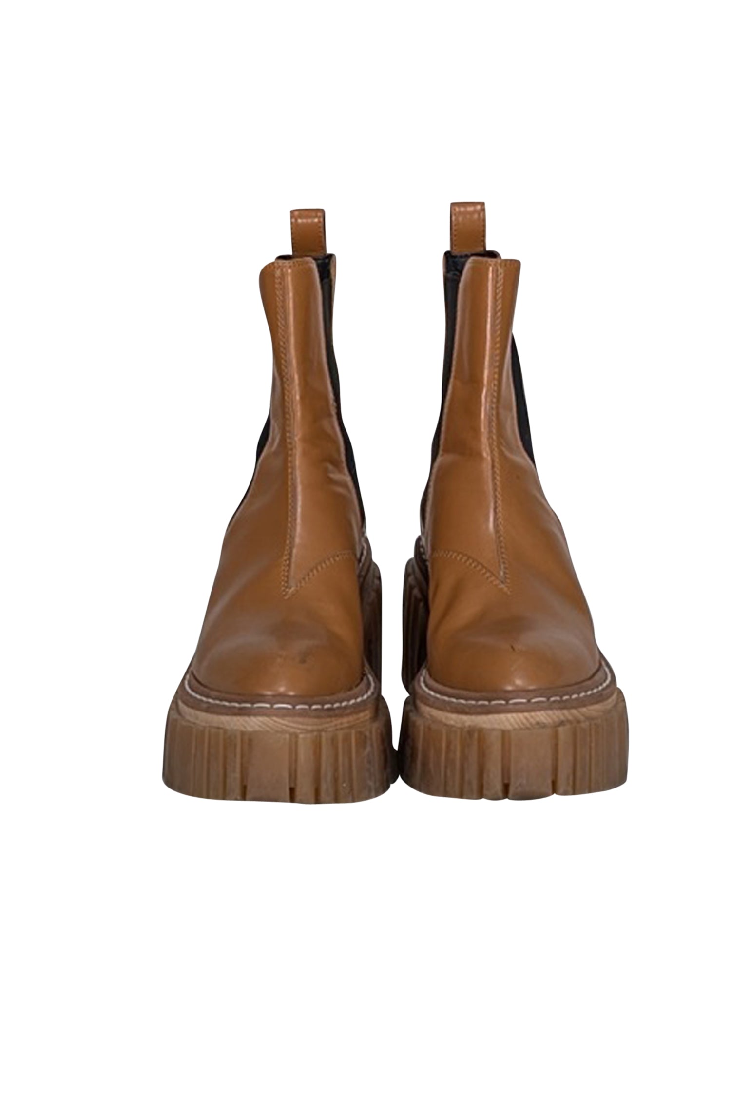 Stunning Stella McCartney Tan Leather Platform Boots