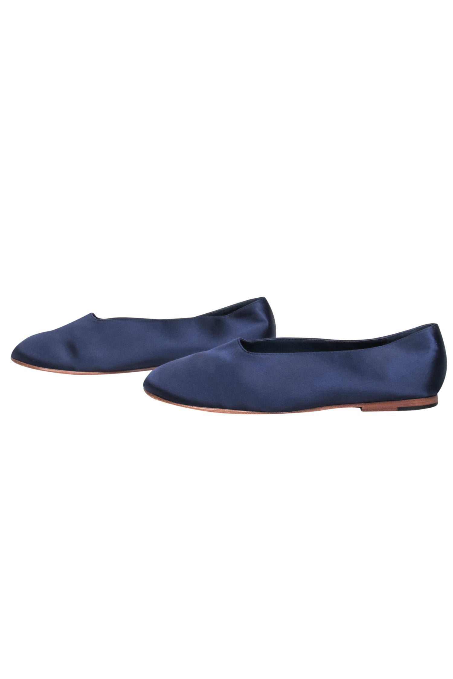 Vince Navy Satin Round Toe Ballet Flats - Size 7: A Fashion Must-Have!
