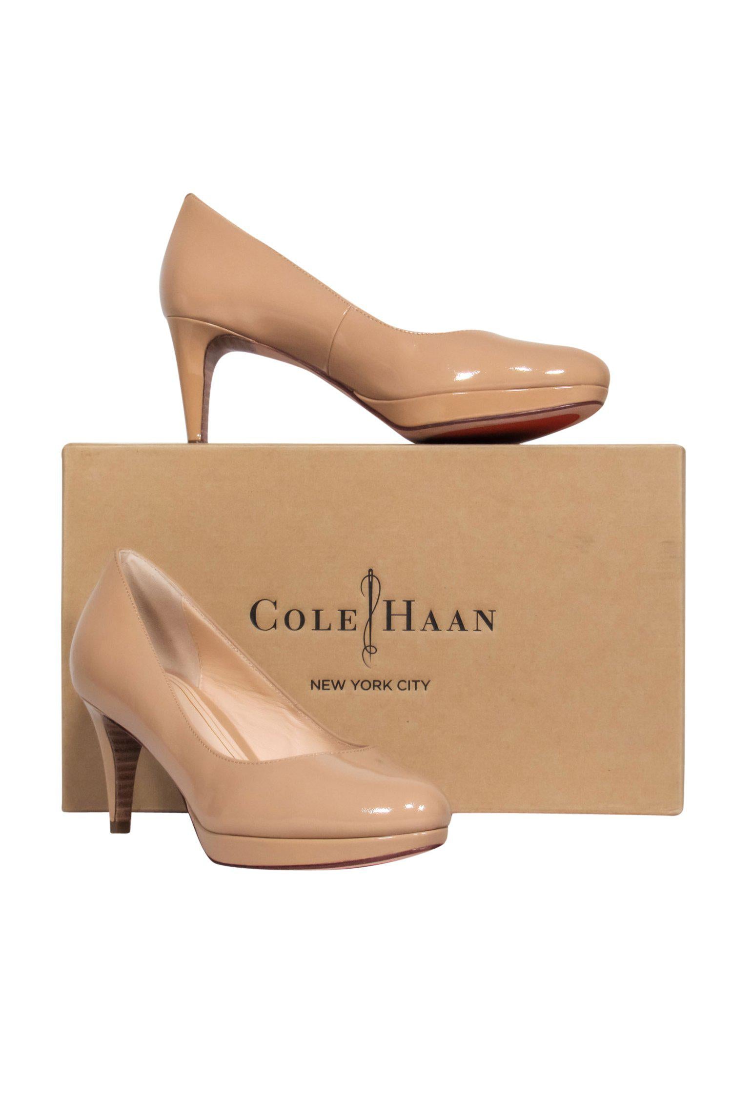 Cole Haan Nude Patent Leather Chelsea Pumps - Size 7: Elevate Your Style!
