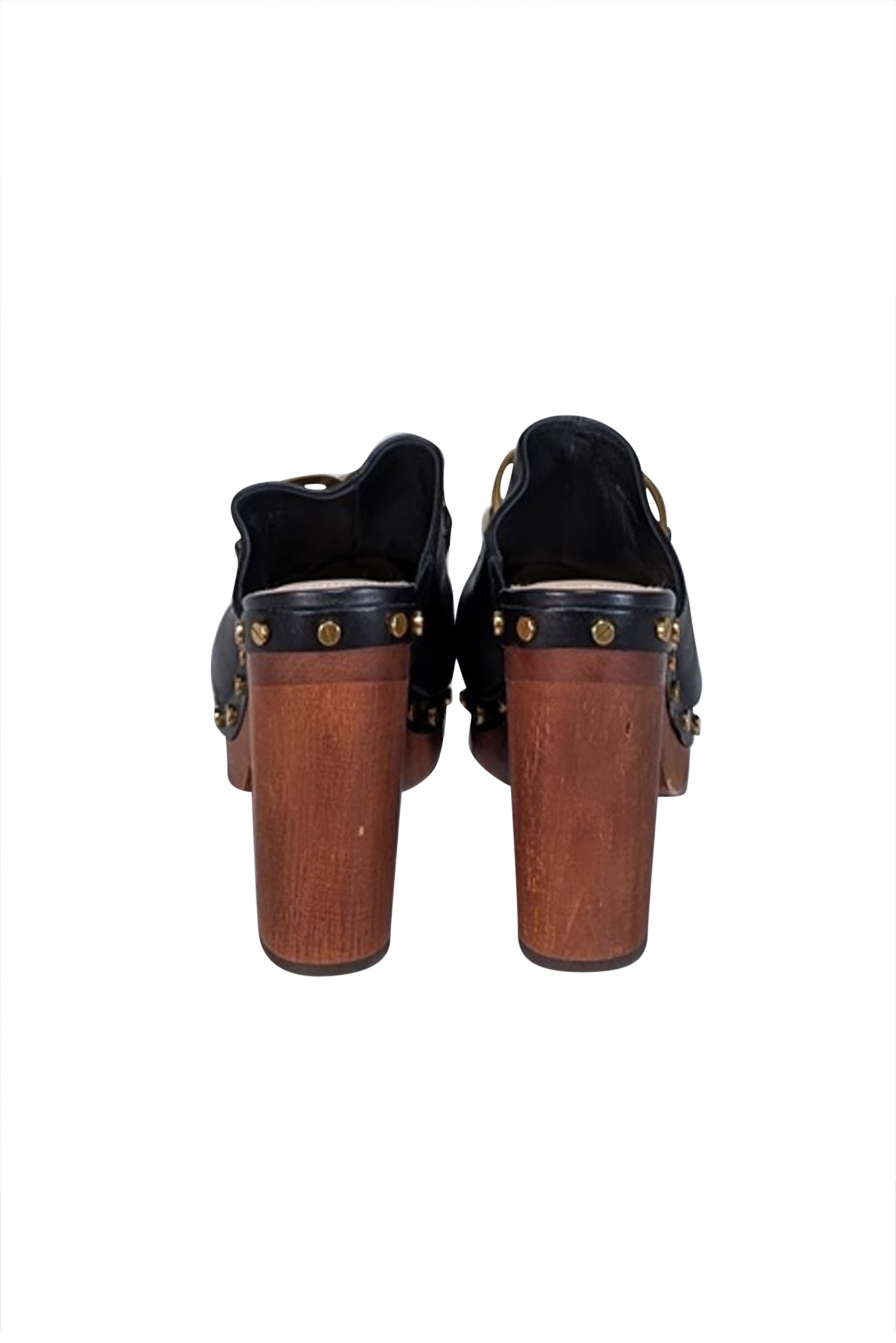 Veronica Beard's Stunning Black Leather Studded Clogs - Size 8.5