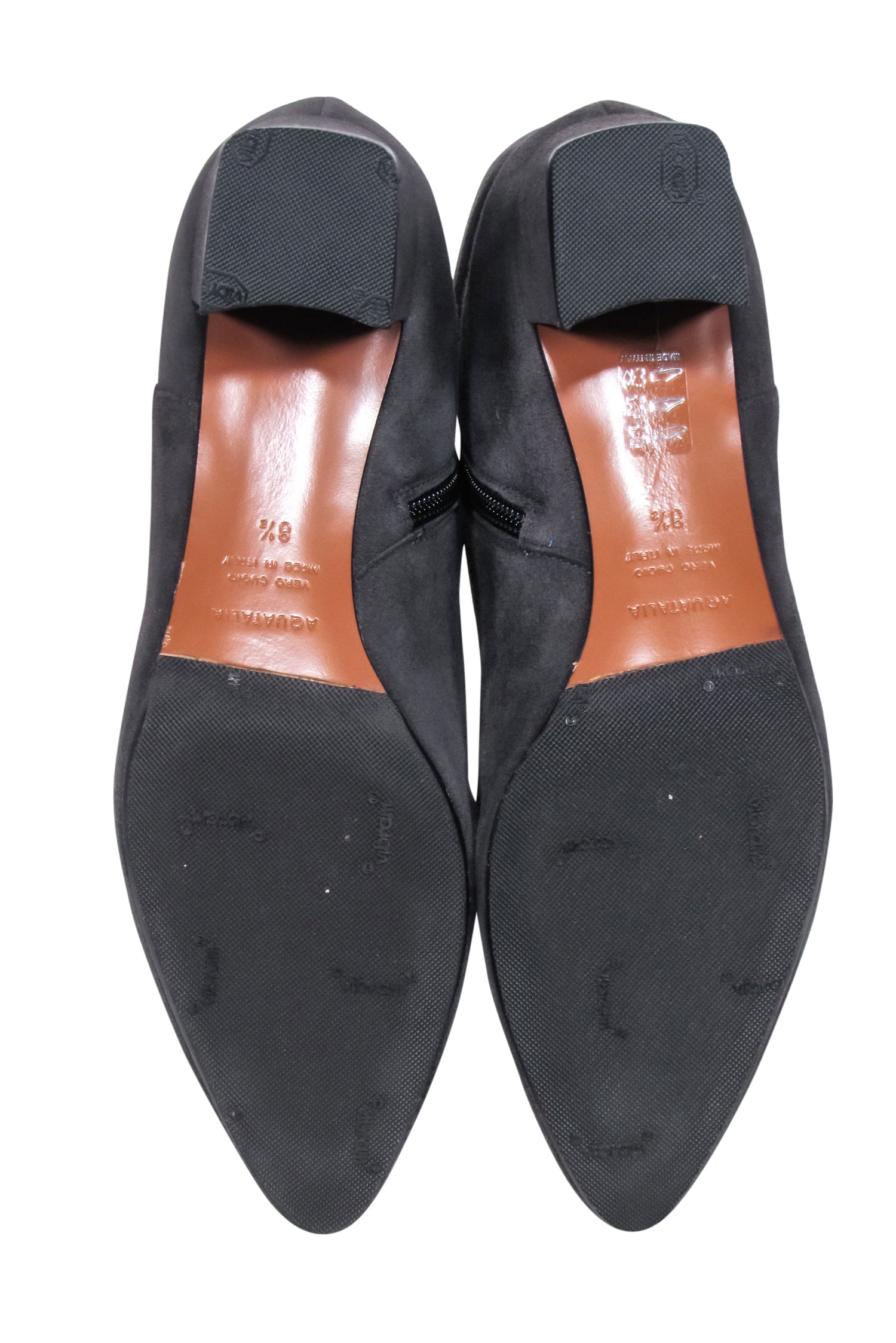 Aquatalia Grey Suede Pointed-Toe Short Boots - Size 8.5 - Fashion Forward!