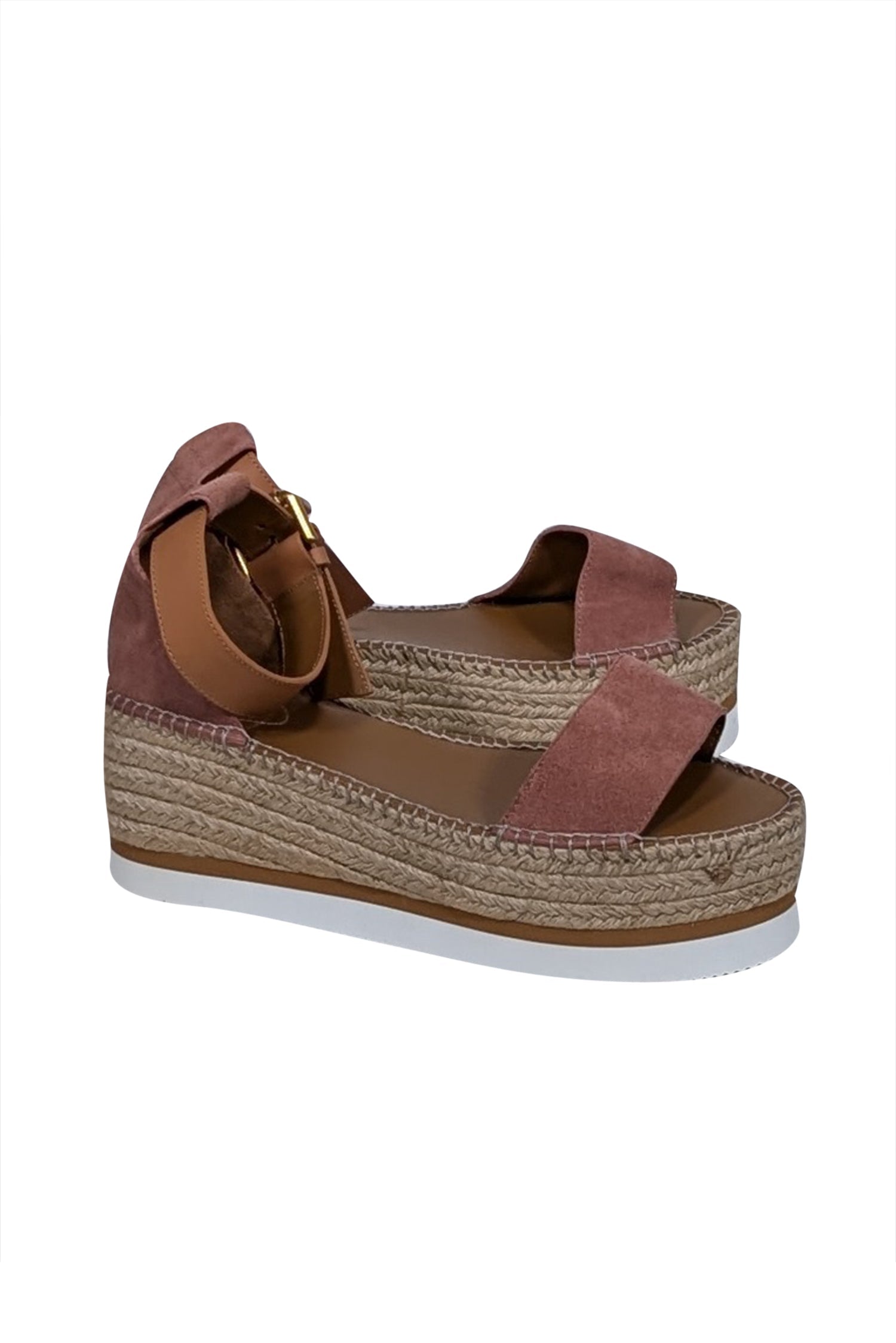 See by Chloe - Gorgeous Pink Suede Espadrille Sandals in Size 10