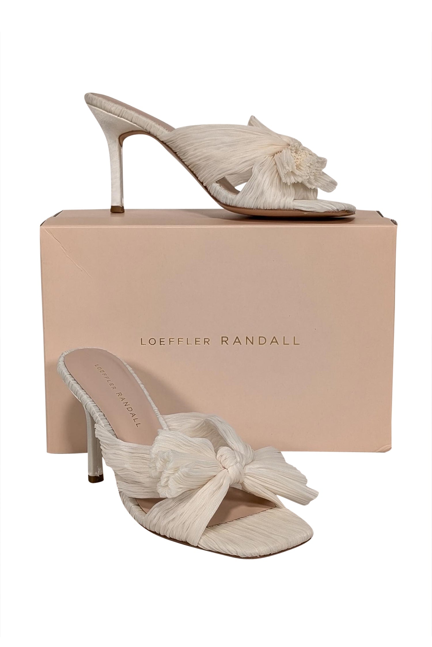 Loeffler Randall - Stunning Ivory Tulle Bow Mule Pumps, Size 8