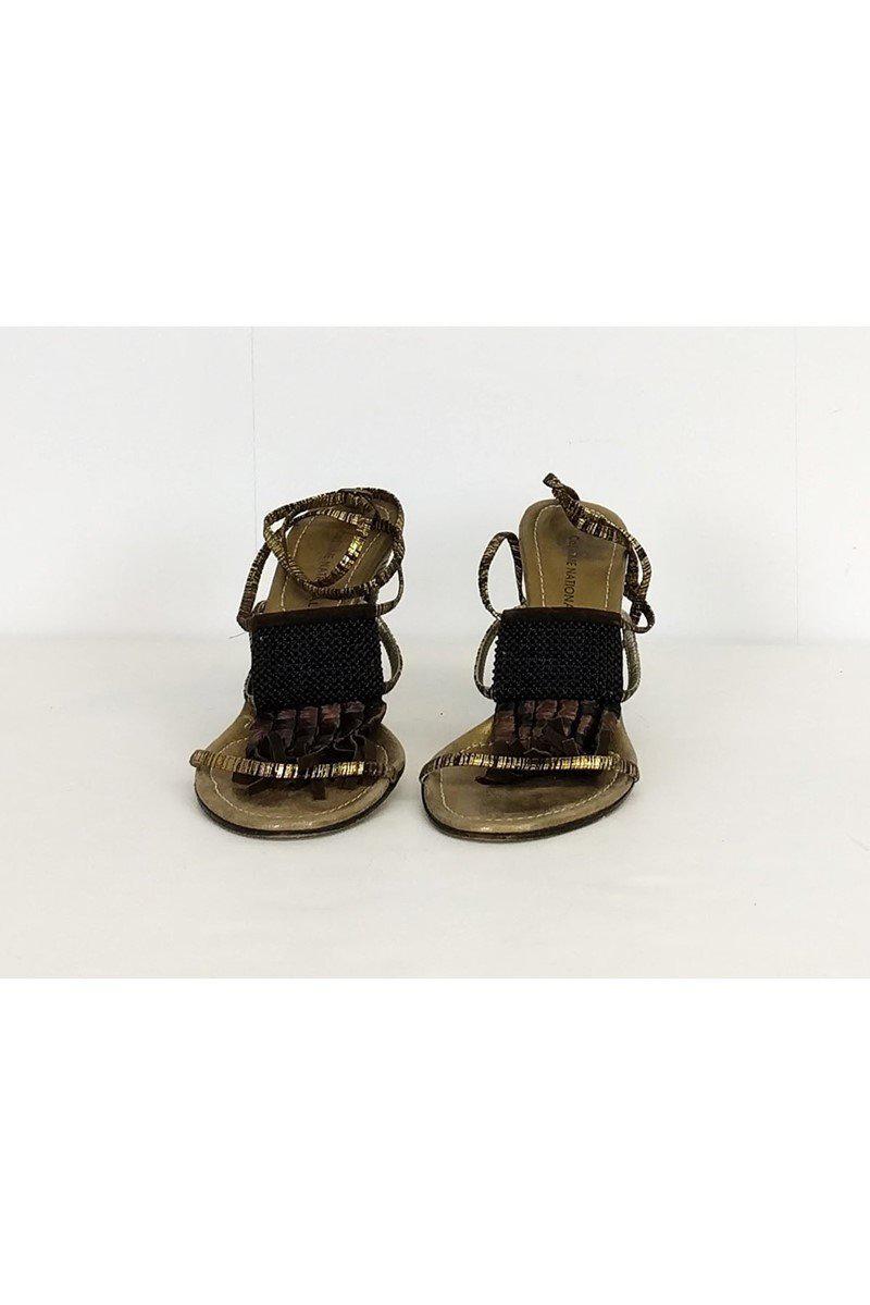 Costume National - Stunning Gold Fringe Heels in Size 7.5