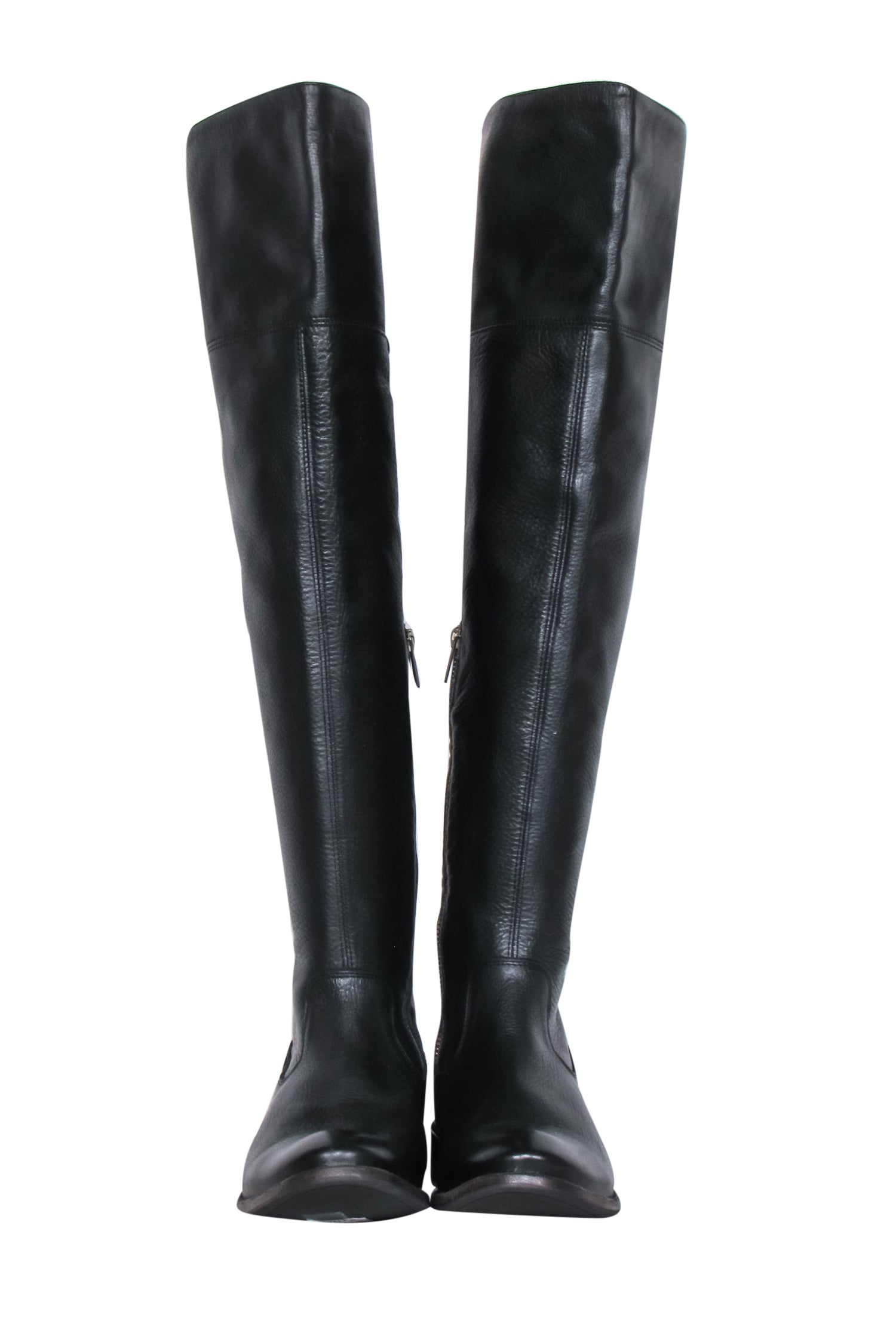 Frye Black Leather Shirley Over-the-Knee Boots - Size 8: Fall Fashion Must-Have!