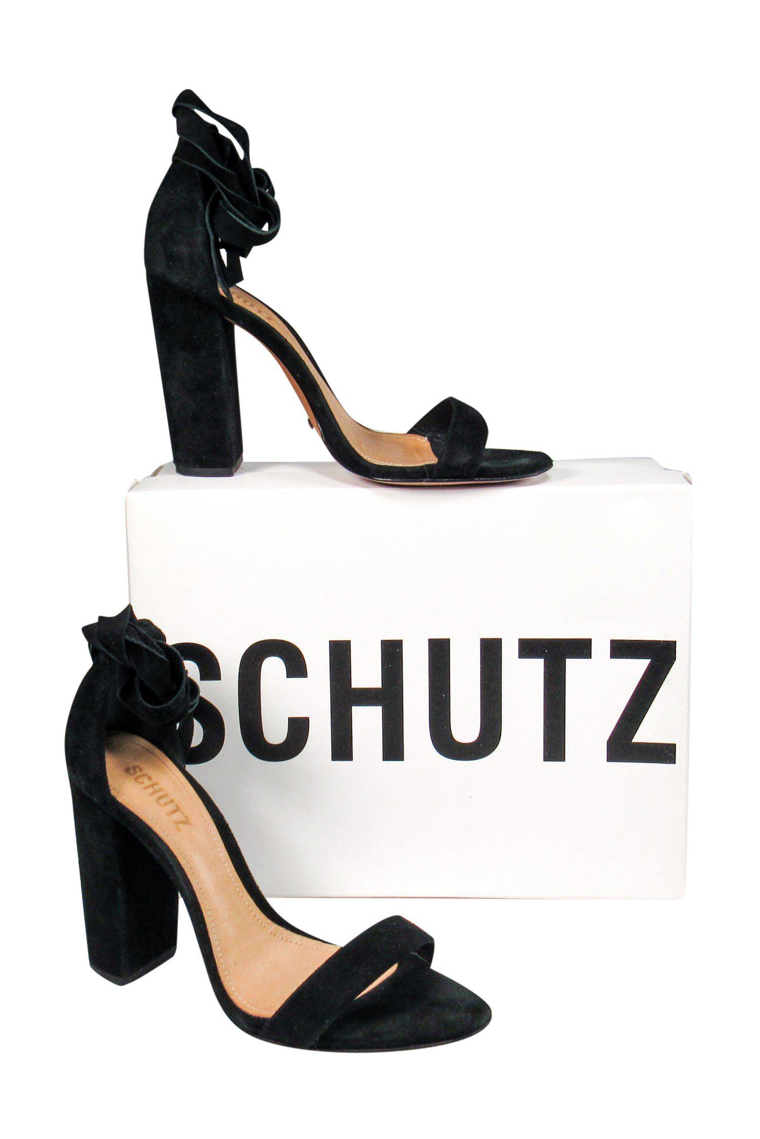 Schutz Black Suede Kelma Ankle Pumps - Size 8.5: Irresistible Night-Out Heels!