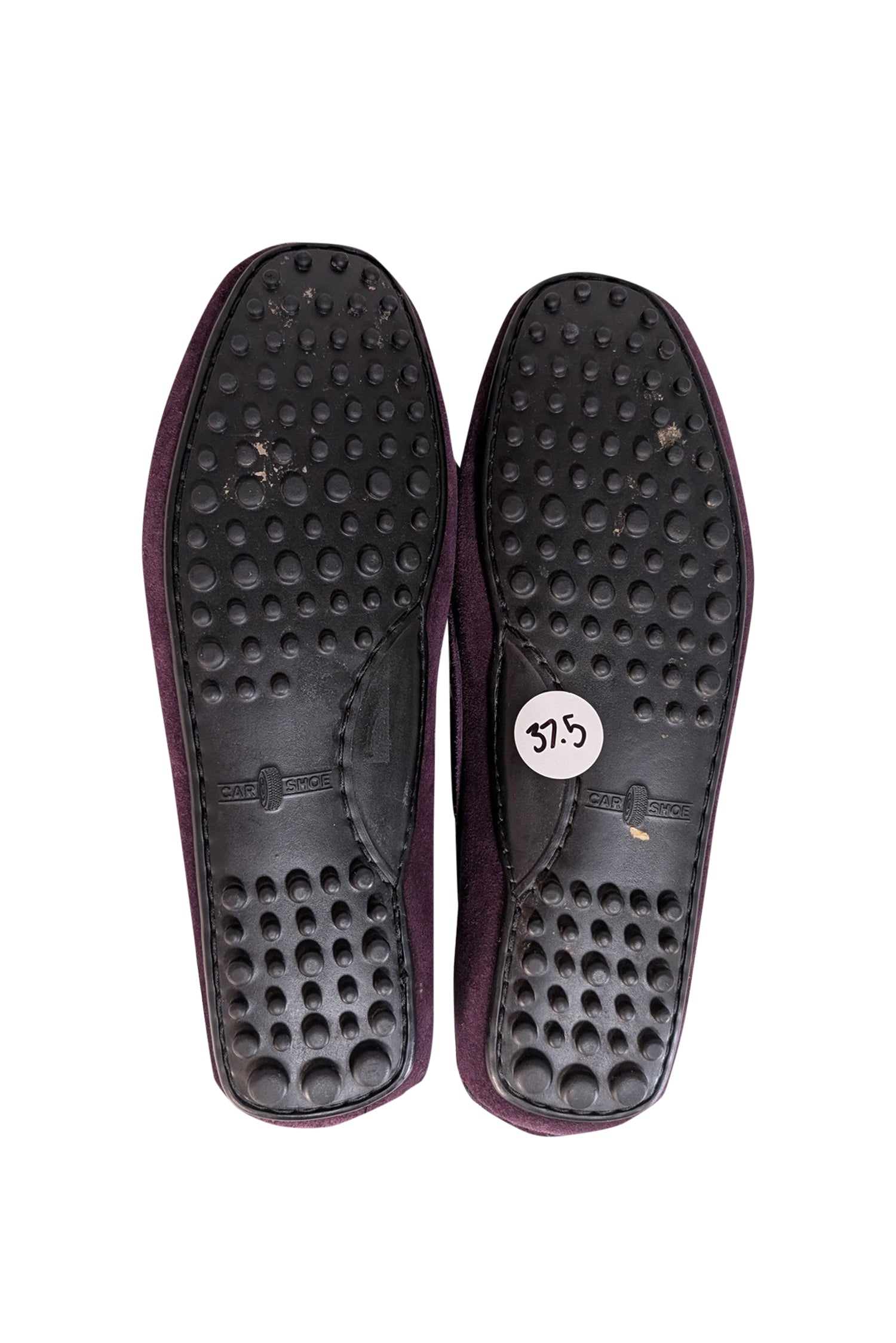 Stylish Plum Purple Suede Car Loafers - Size 7.5