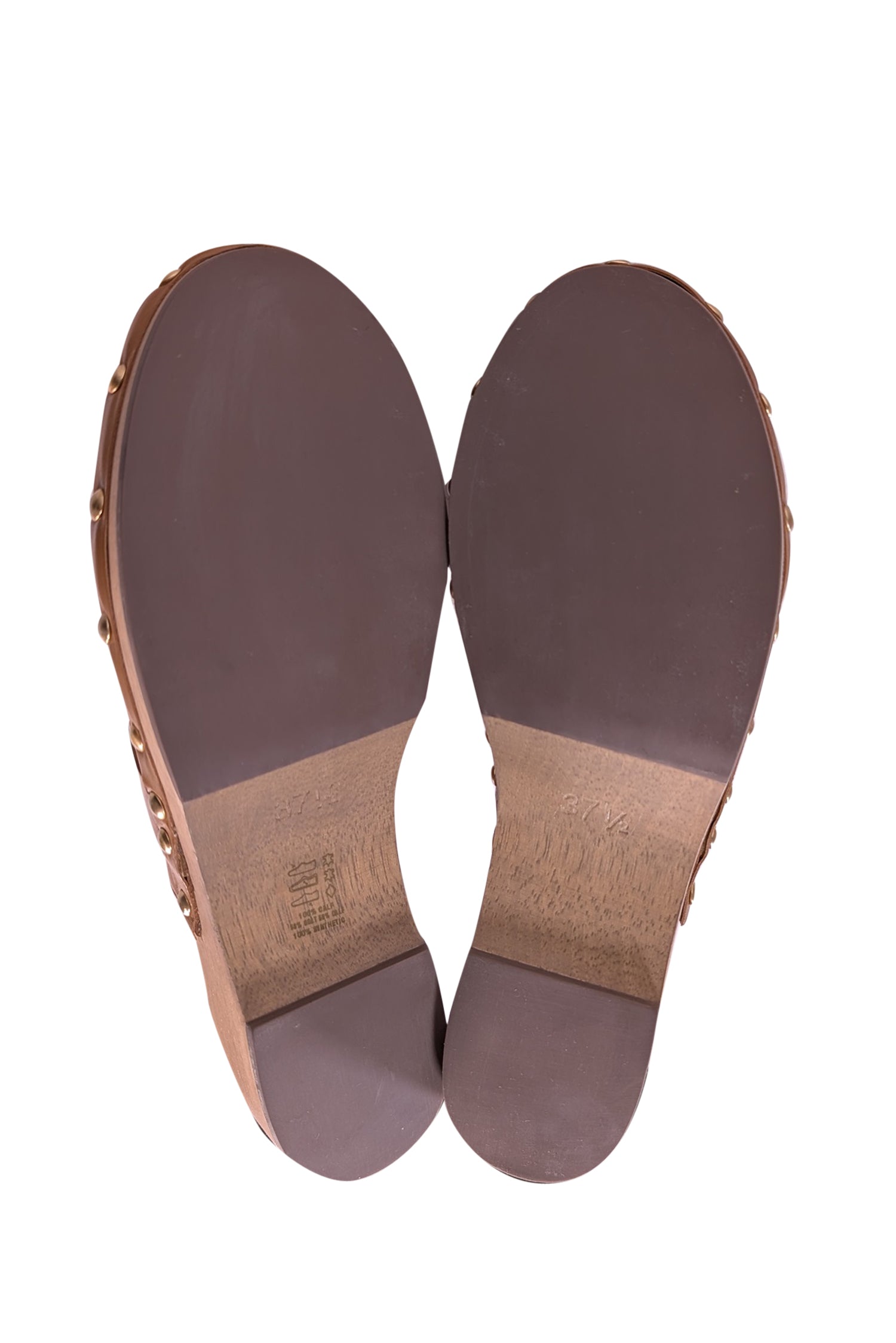 Porte & Paire Tan Leather Low Heel Clogs - Size 7.5 - The Ultimate Weekend Essential