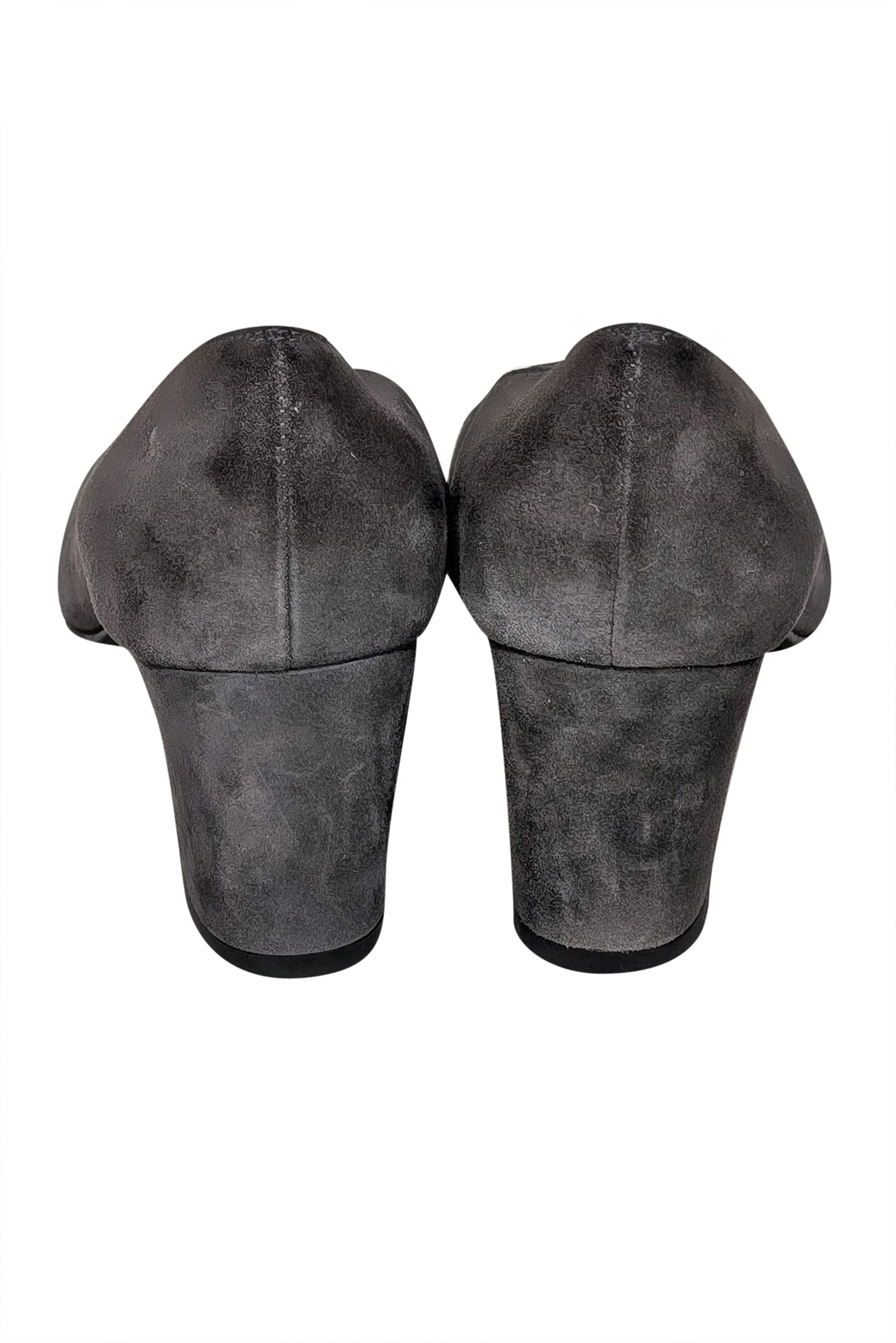 Stuart Weitzman Grey Suede Block Heel Pumps - Size 9 - Elevate Your Style!