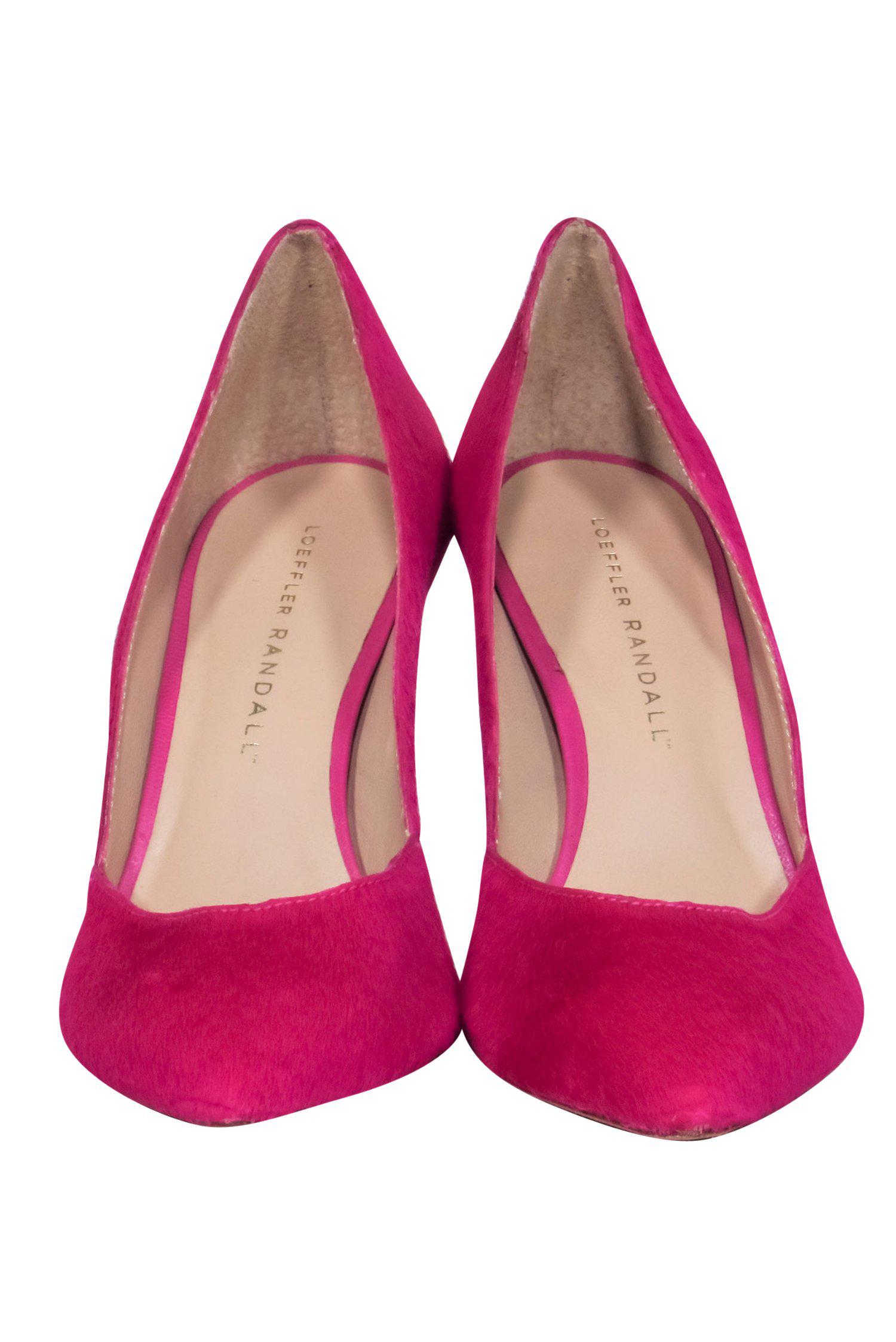 Loeffler Randall Fuchsia Pony Hair Pointed Toe Pumps - Size 6 - Add a Pop of Style!