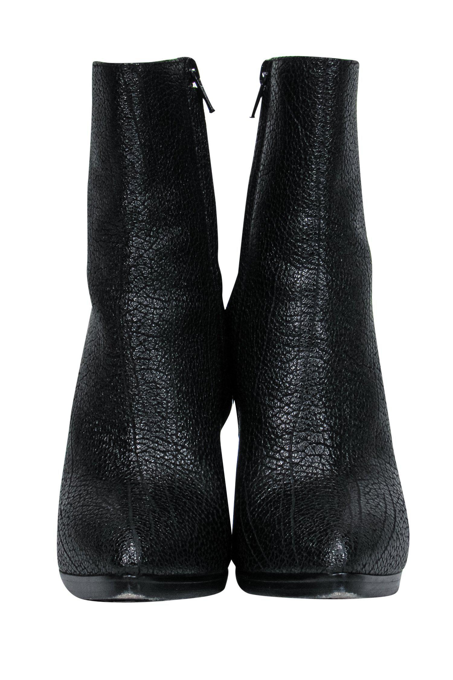 3.1 Phillip Lim Black Pebbled Leather Stiletto Ankle Booties - Size 6 - Fashion Statement!