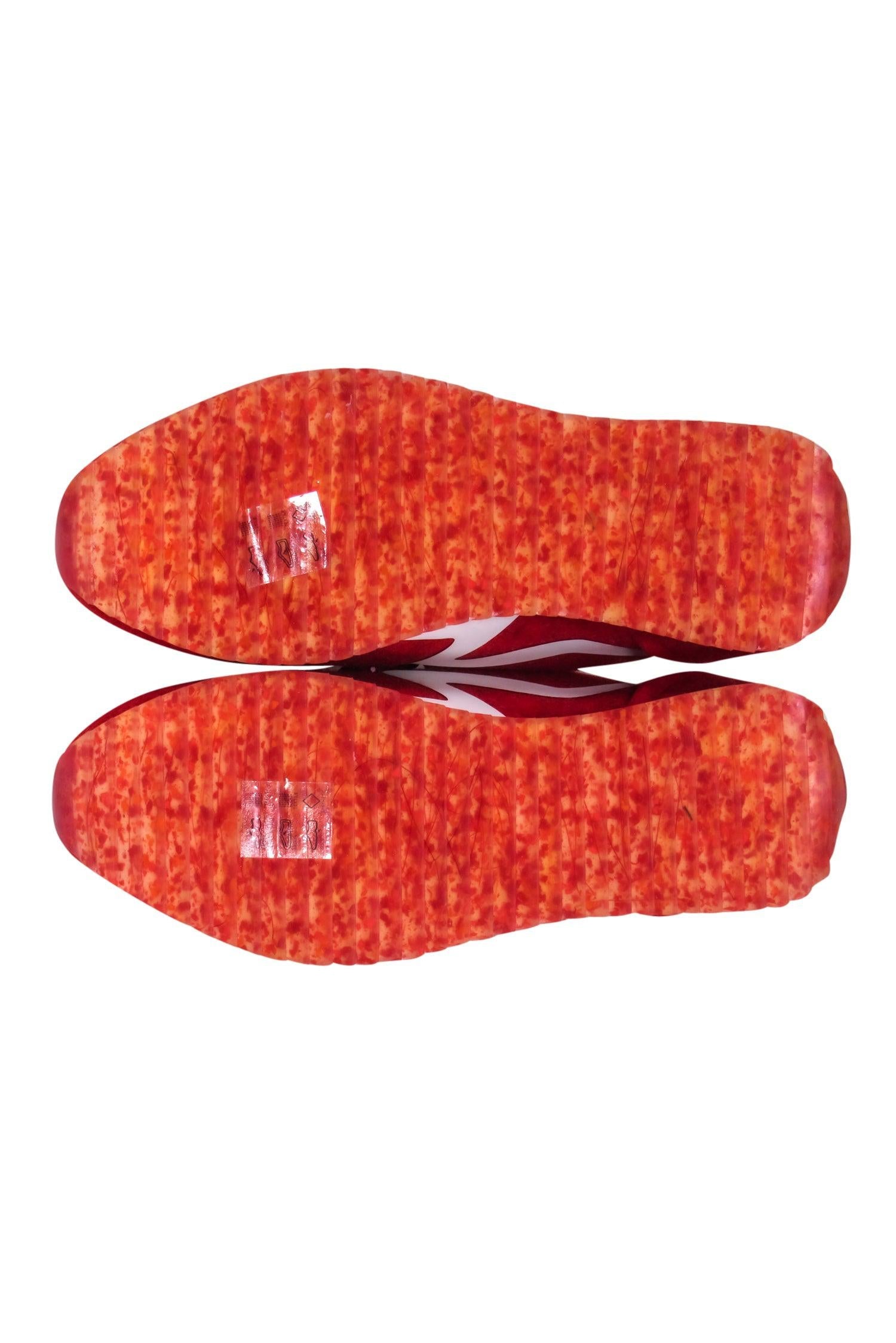 Rag & Bone - Stunning Red Felt Lace - Up Sneakers Size 8.5