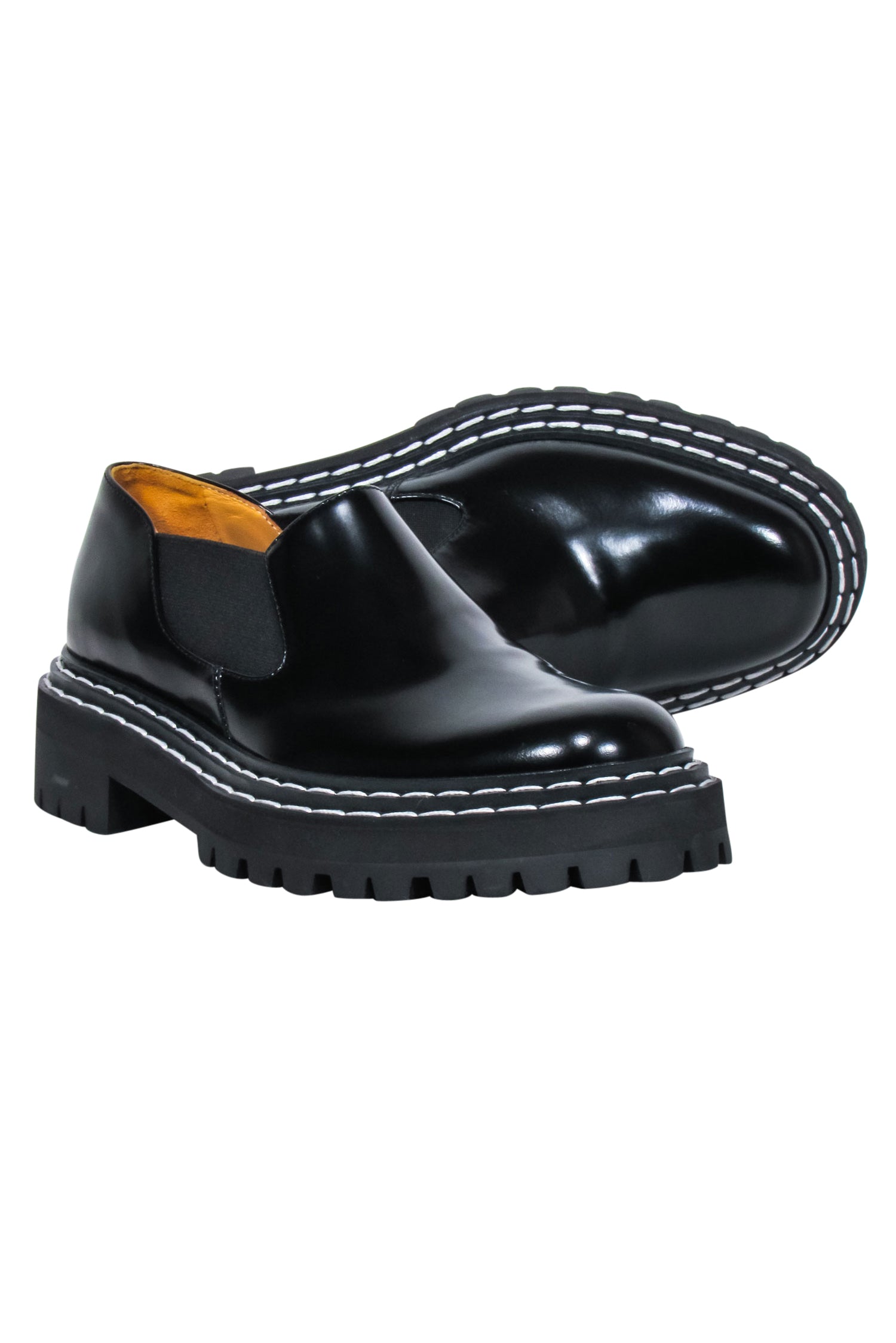 Proenza Schouler Black Patent Leather Platform Loafers: A Fashion Must-Have in Size 6