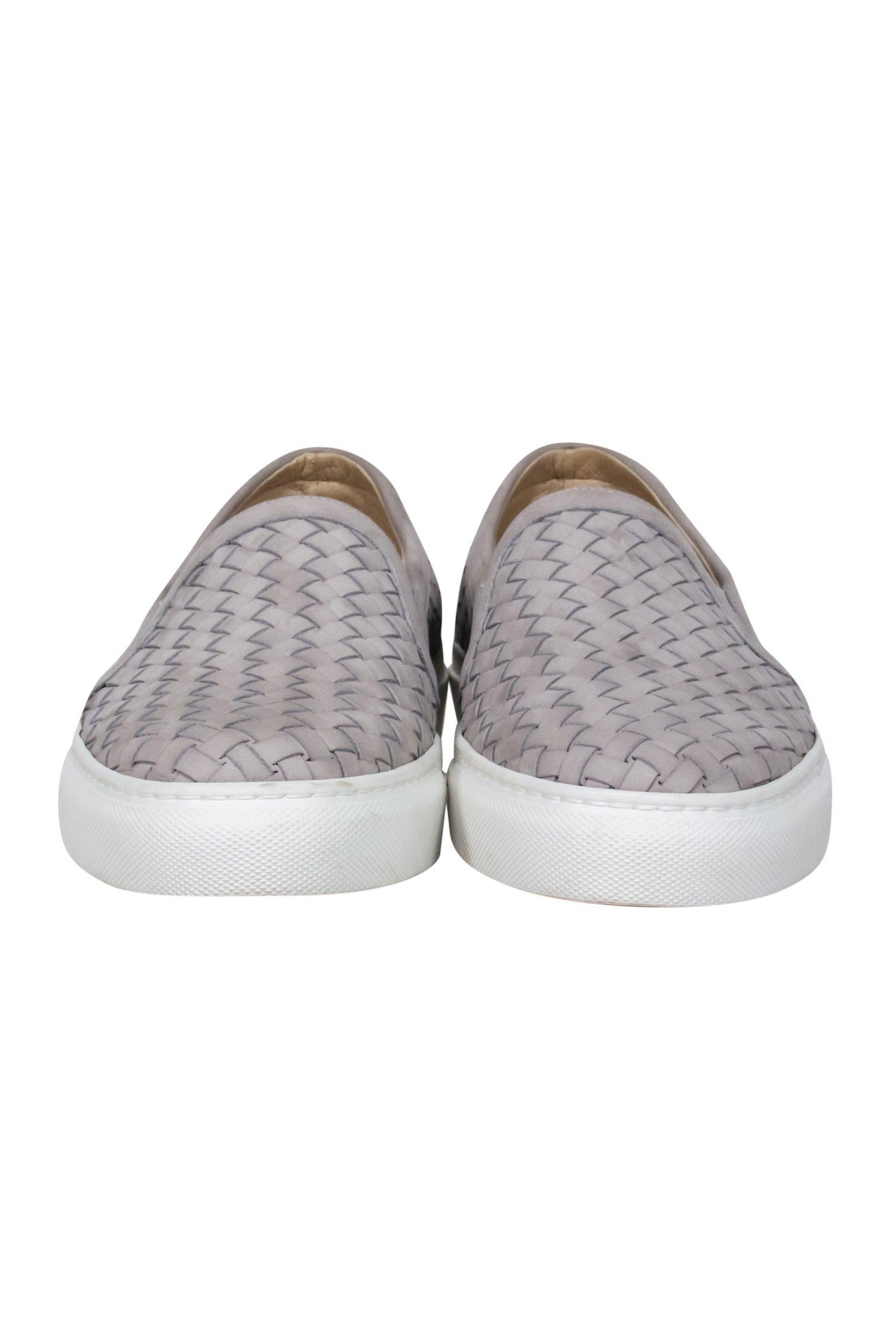 M. Gemi Grey Woven Platform Slip-On Sneakers - Size 8.5 - Elevate Your Style!