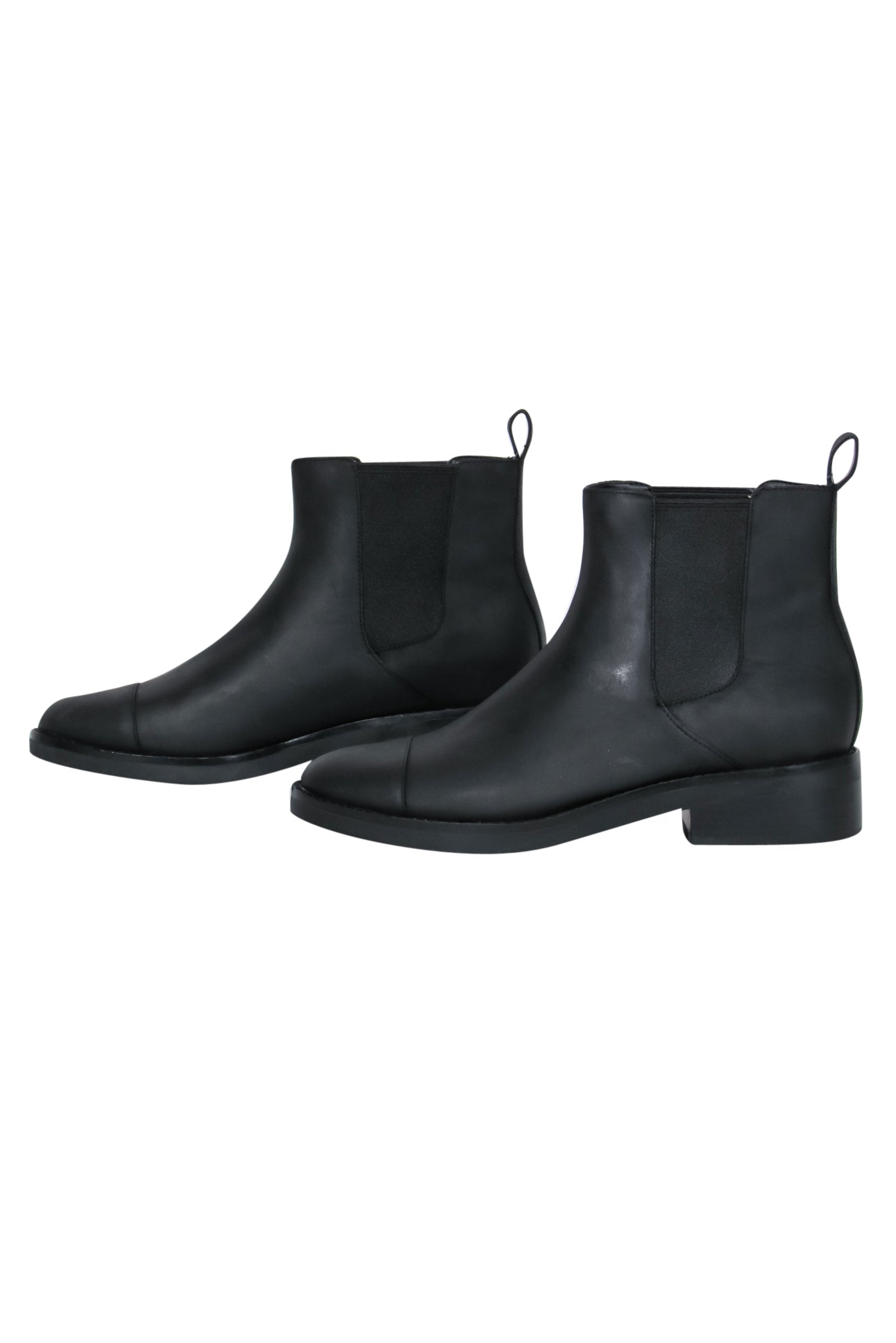 Cole Haan Mara Grand Chelsea Waterproof Leather Rain Boots - Size 6.5, Black