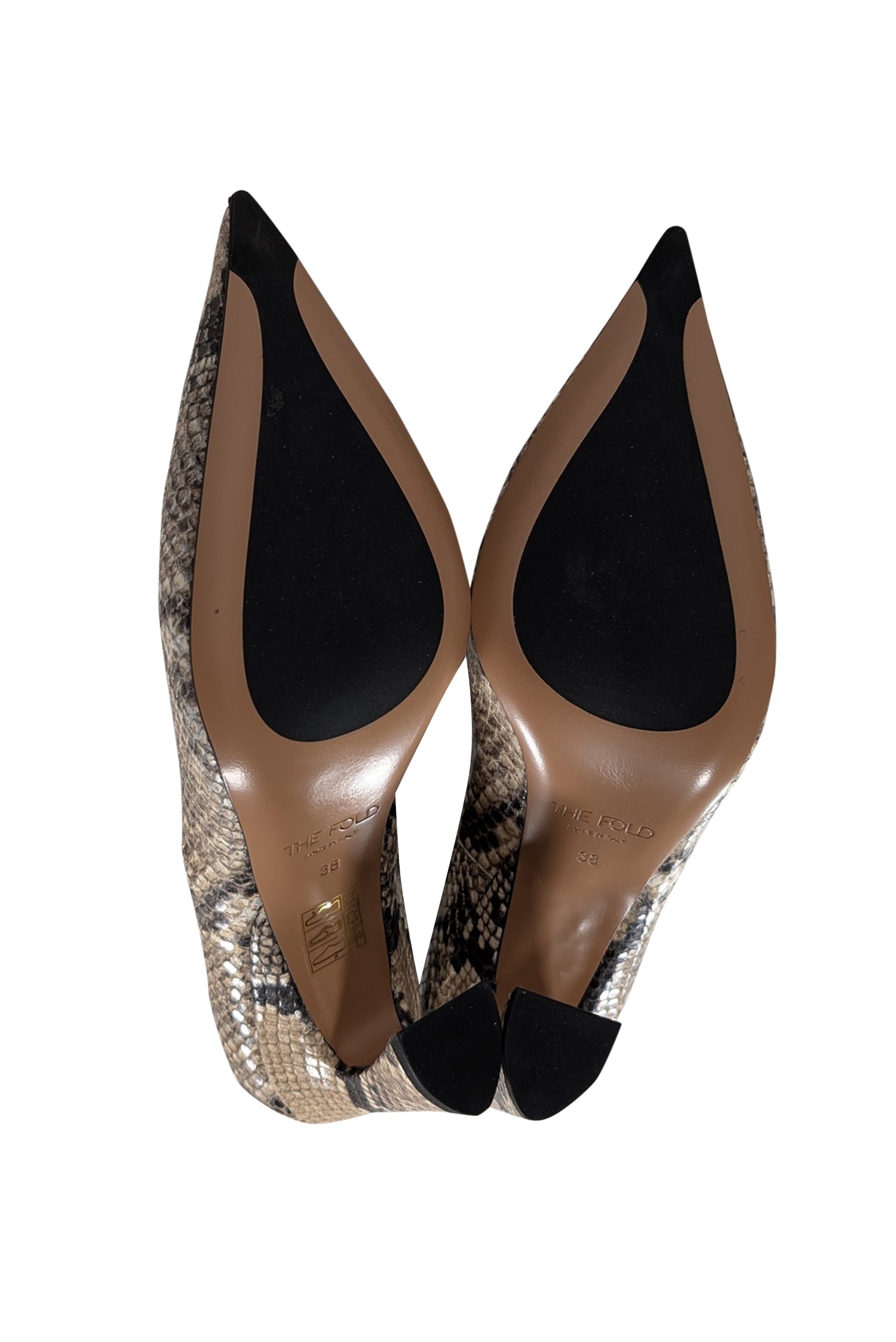 Fierce Fold Snake-Embossed Pumps