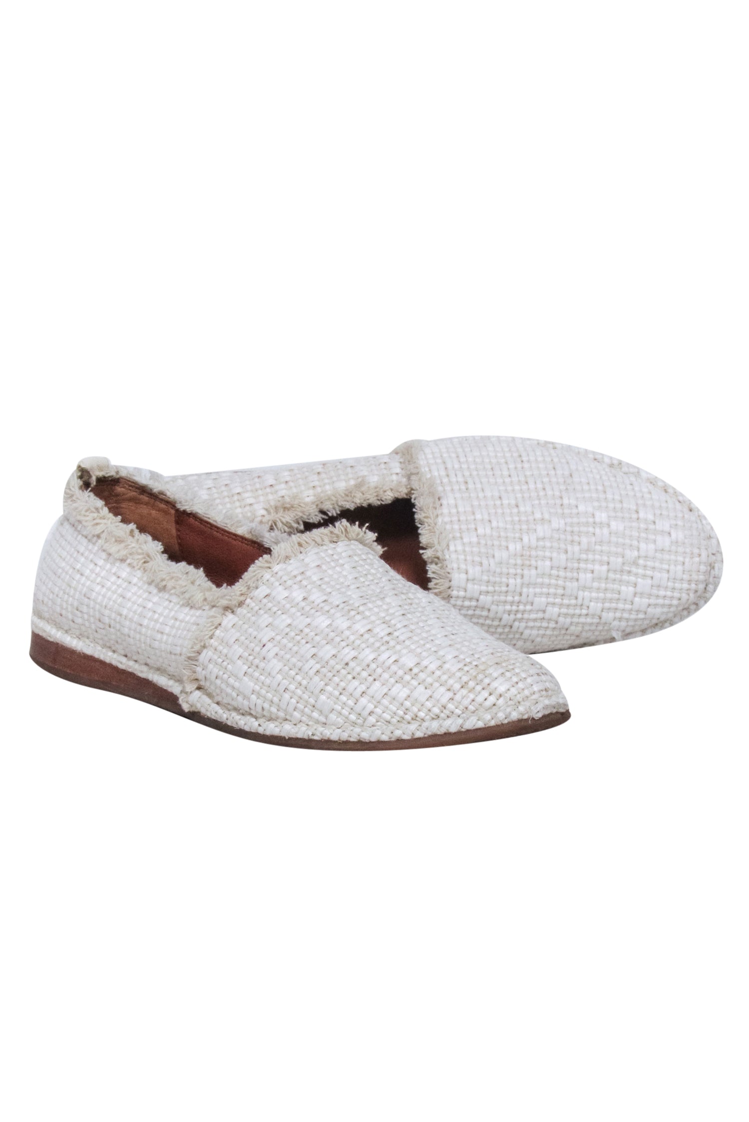 Frye Ivory Woven Fringe Trim Flats - Size 7: Summer's Must-Have!