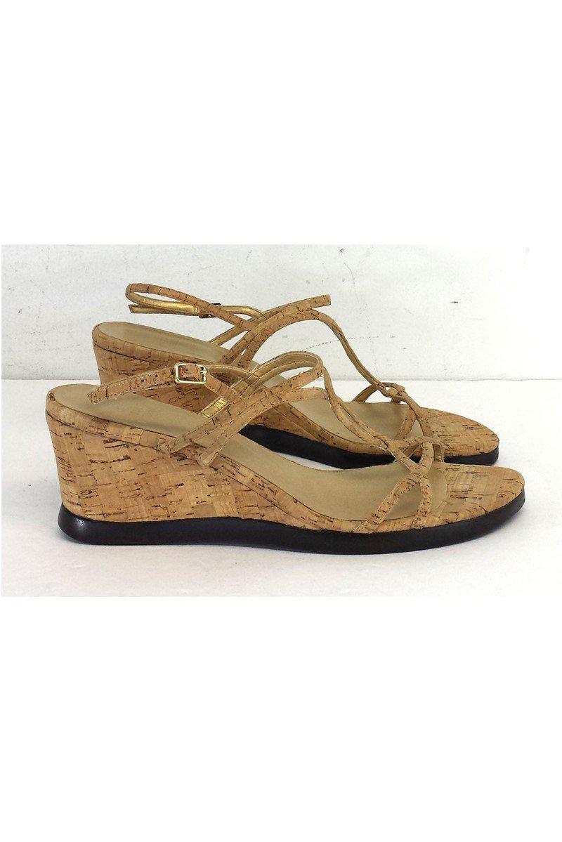 Stuart Weitzman's Alluring Size 10 Cork Sandal Wedges