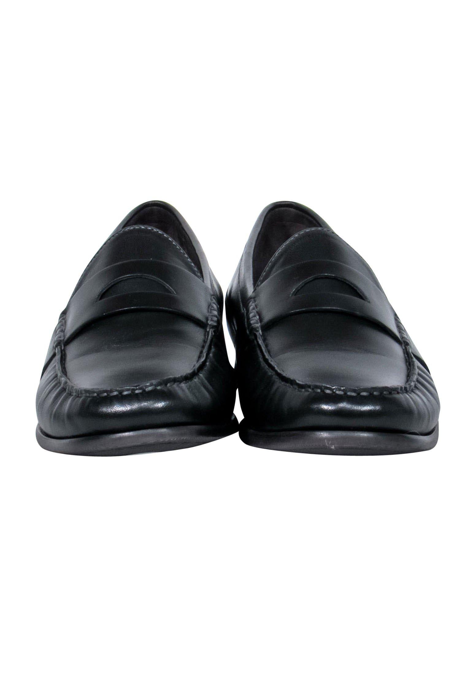 Cole Haan - Elegant Black Leather Laurel Loafers, Size 10.5