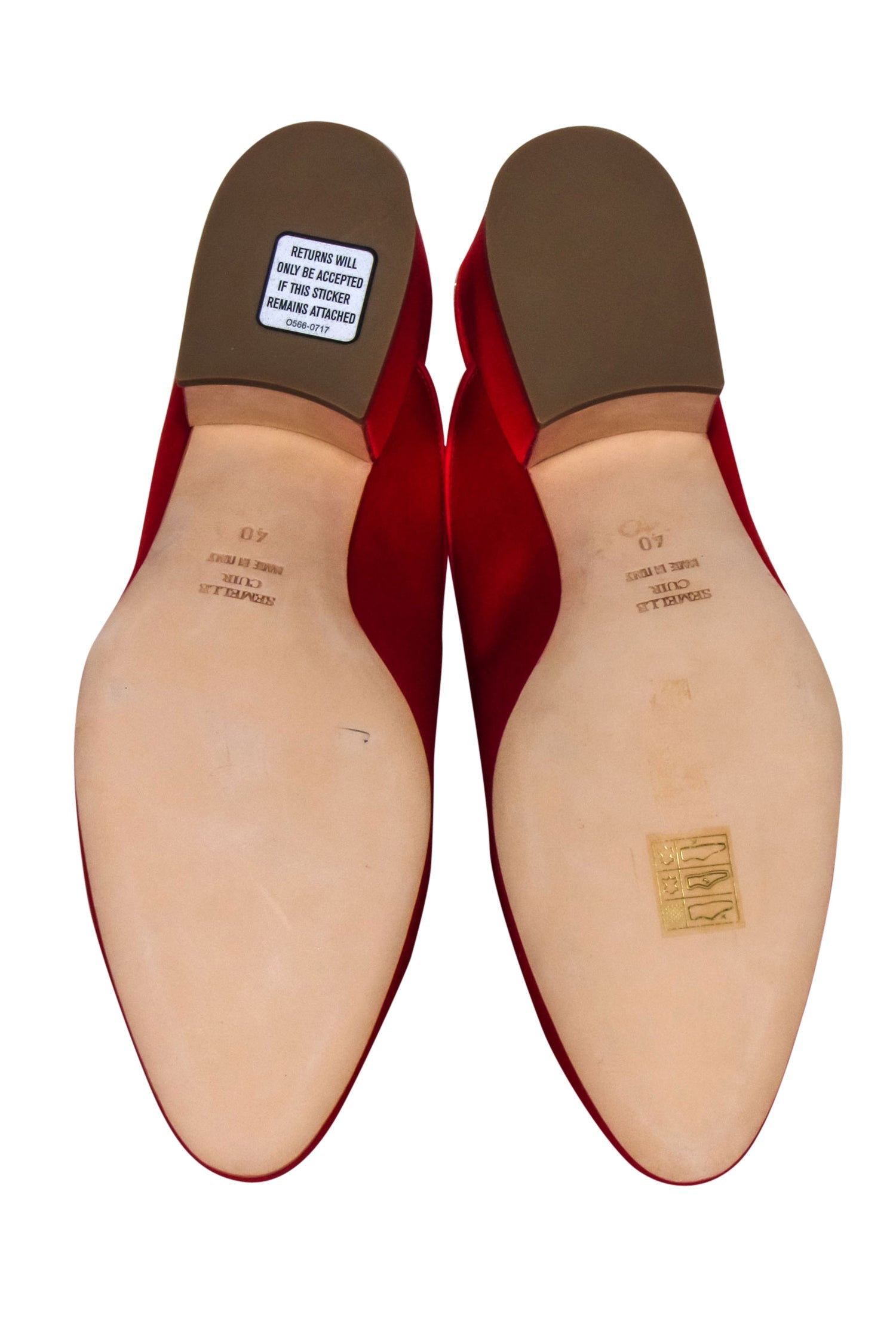 Laurence Dacade Red Satin Mule Heels - Size 10: Holiday Glam!